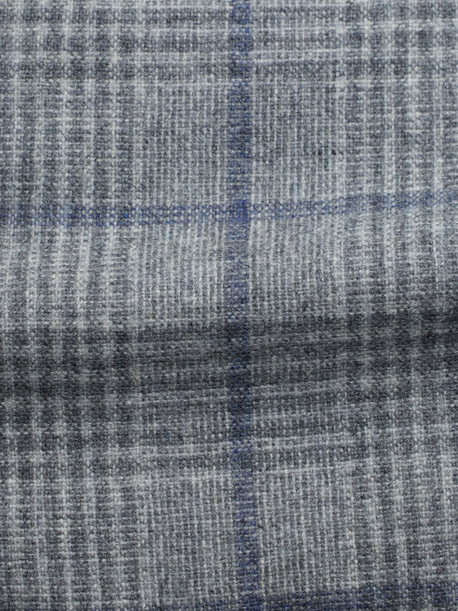 Corneliani Light Grey & Blue Wool-Cashmere Checkered Jacket