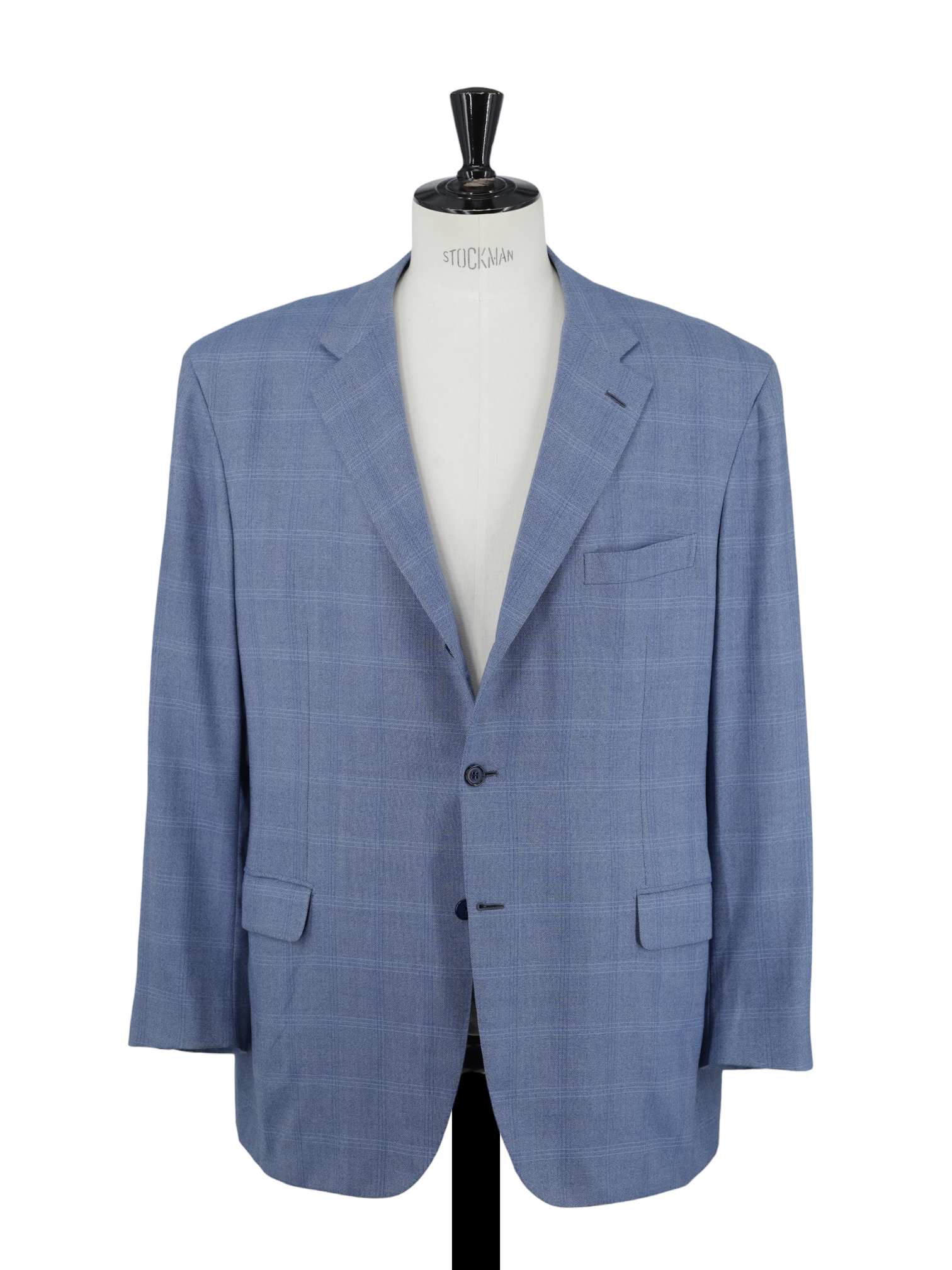 Brioni Light Blue Fine-Wool Windowpane Palatino Jacket