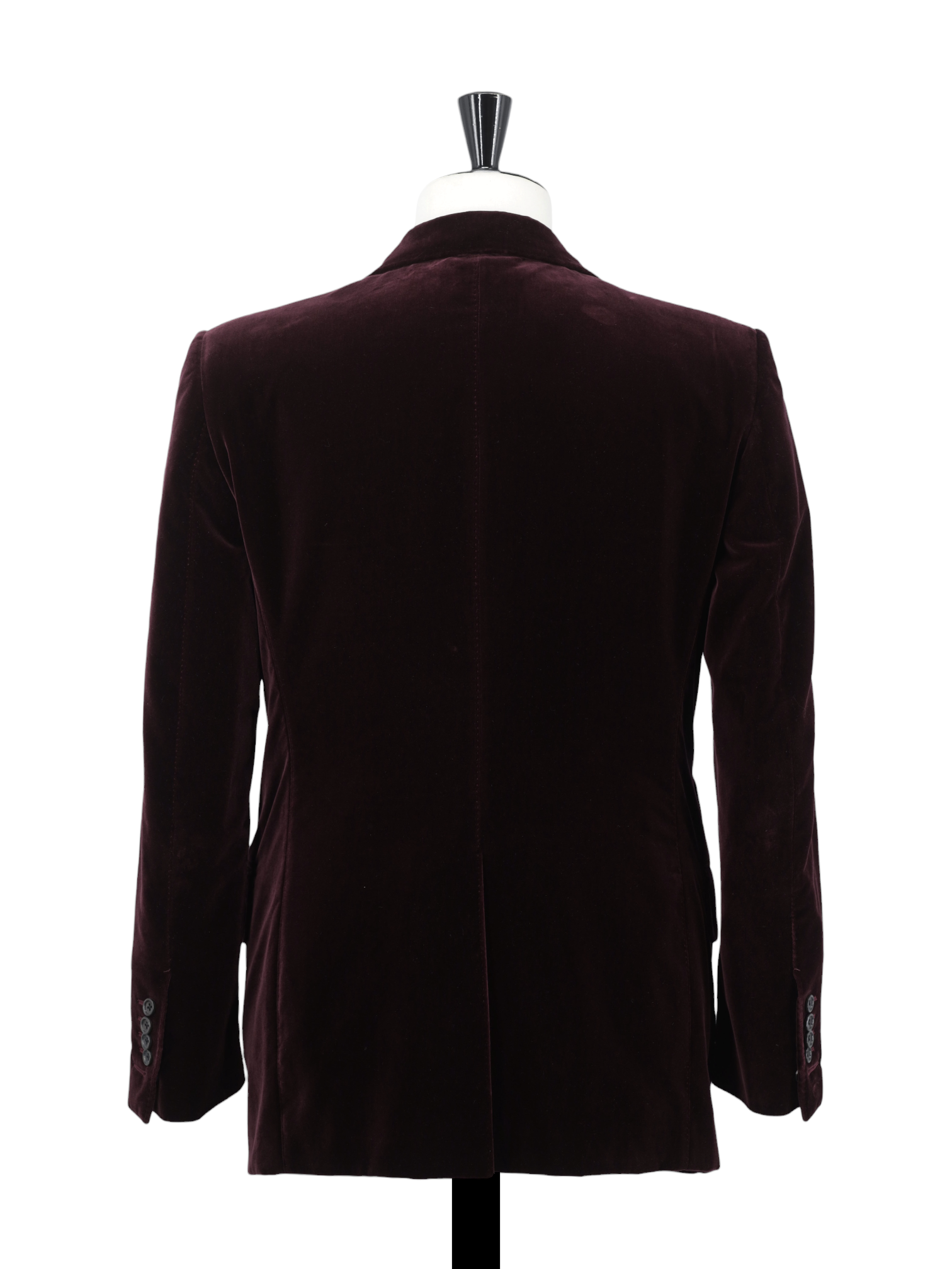 Tom Ford Burgundy Pure Cotton-Velvet Shelton Smoking Jacket