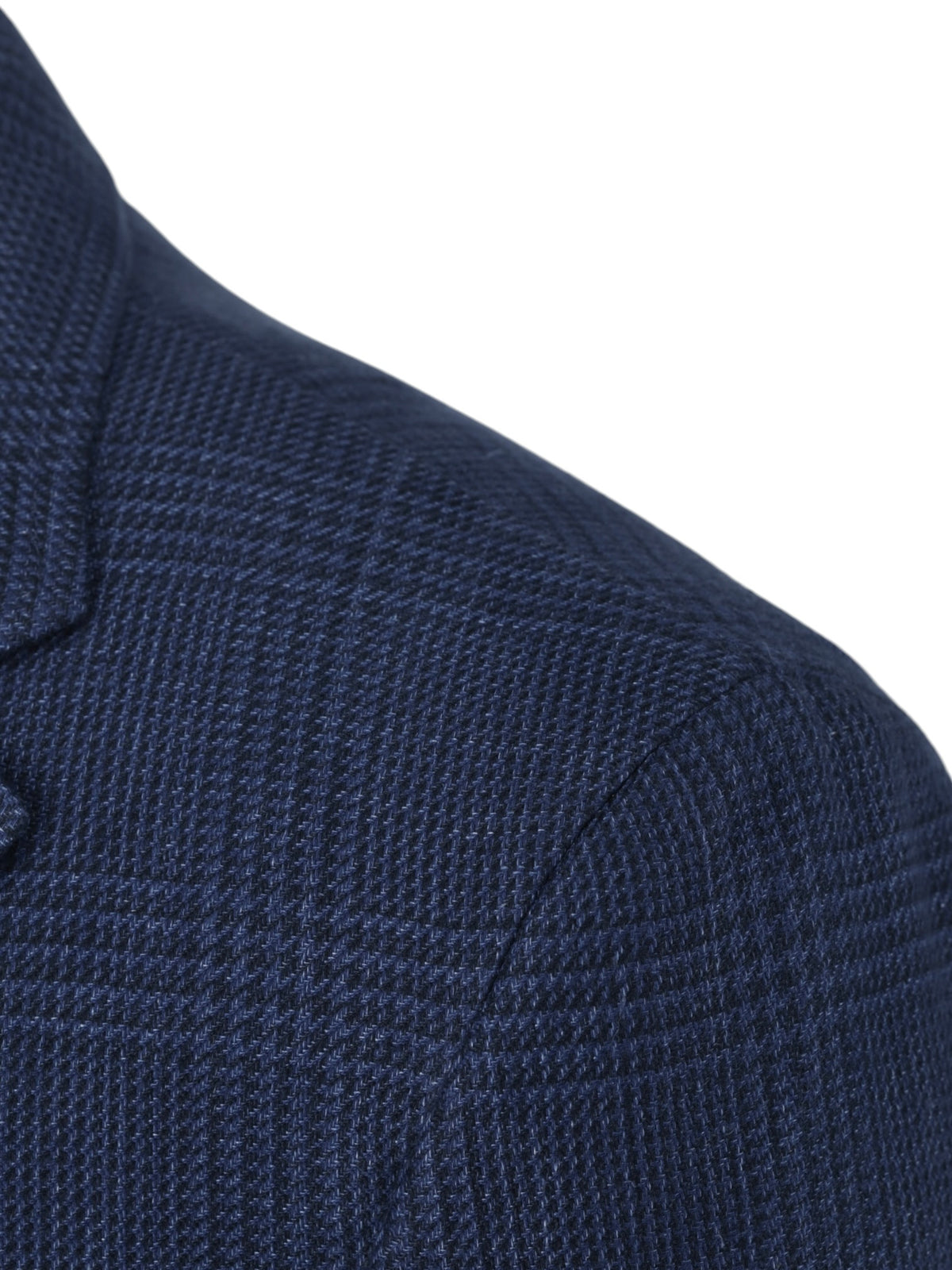 Ralph Lauren Blue Cotton & Linen Prince of Wales Jacket