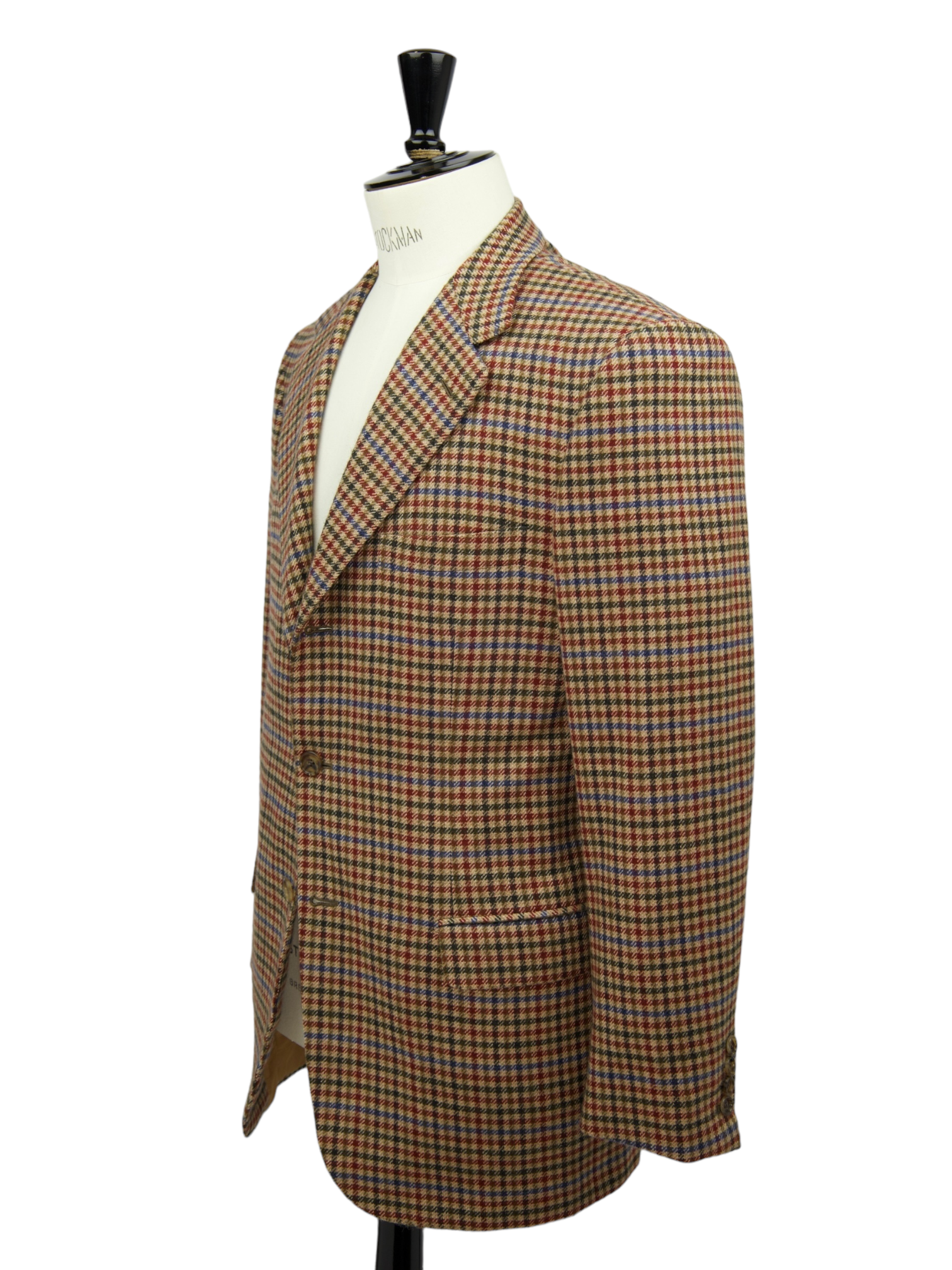 Brioni Light Brown Cashmere Gingham Check Nomentano Jacket