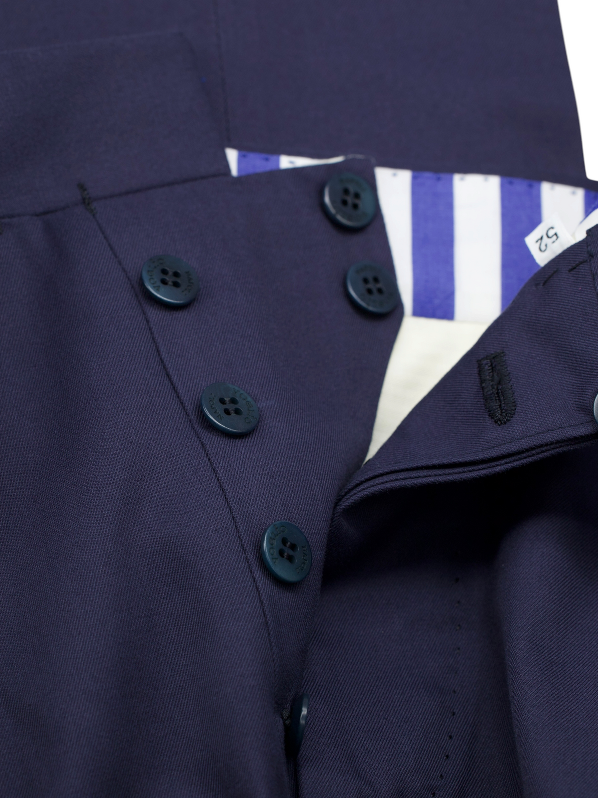 Sartoria Voglio Dark Blue Caccioppoli Cotton Twill Sartorial Trousers