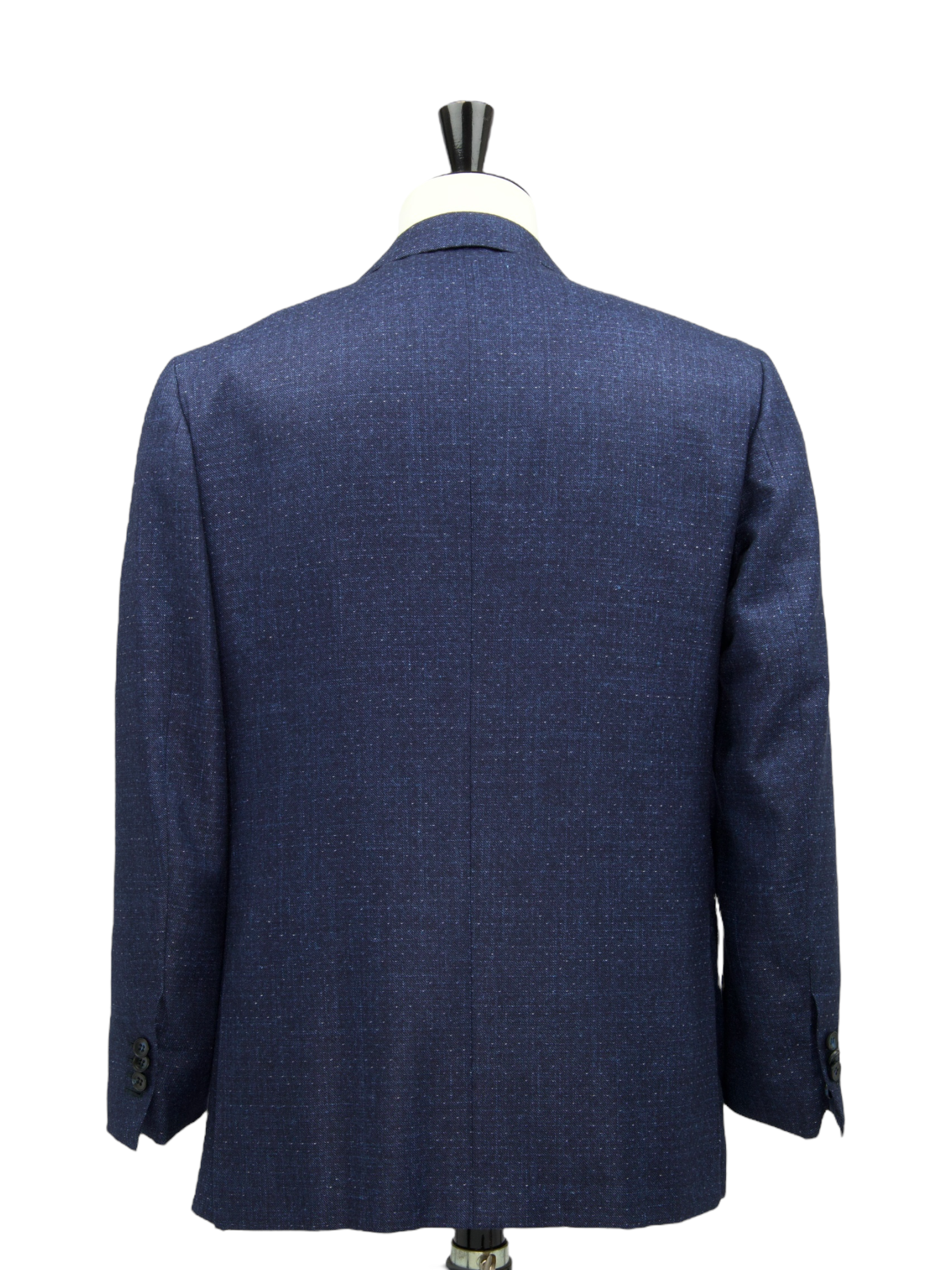 Kiton Blue Cashmere, Silk & Linen Geometric Suit