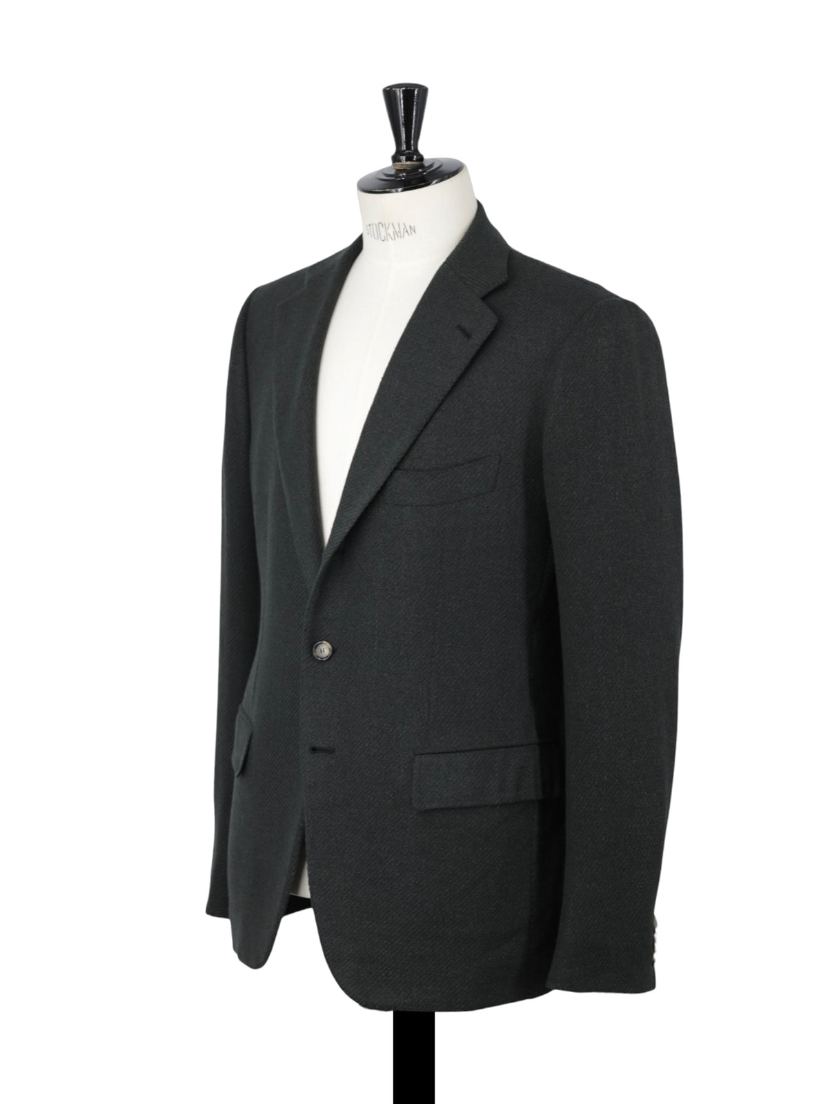 Cesare Attolini Forest Green Wool, Silk & Cashmere Micro-Pattern Jacket