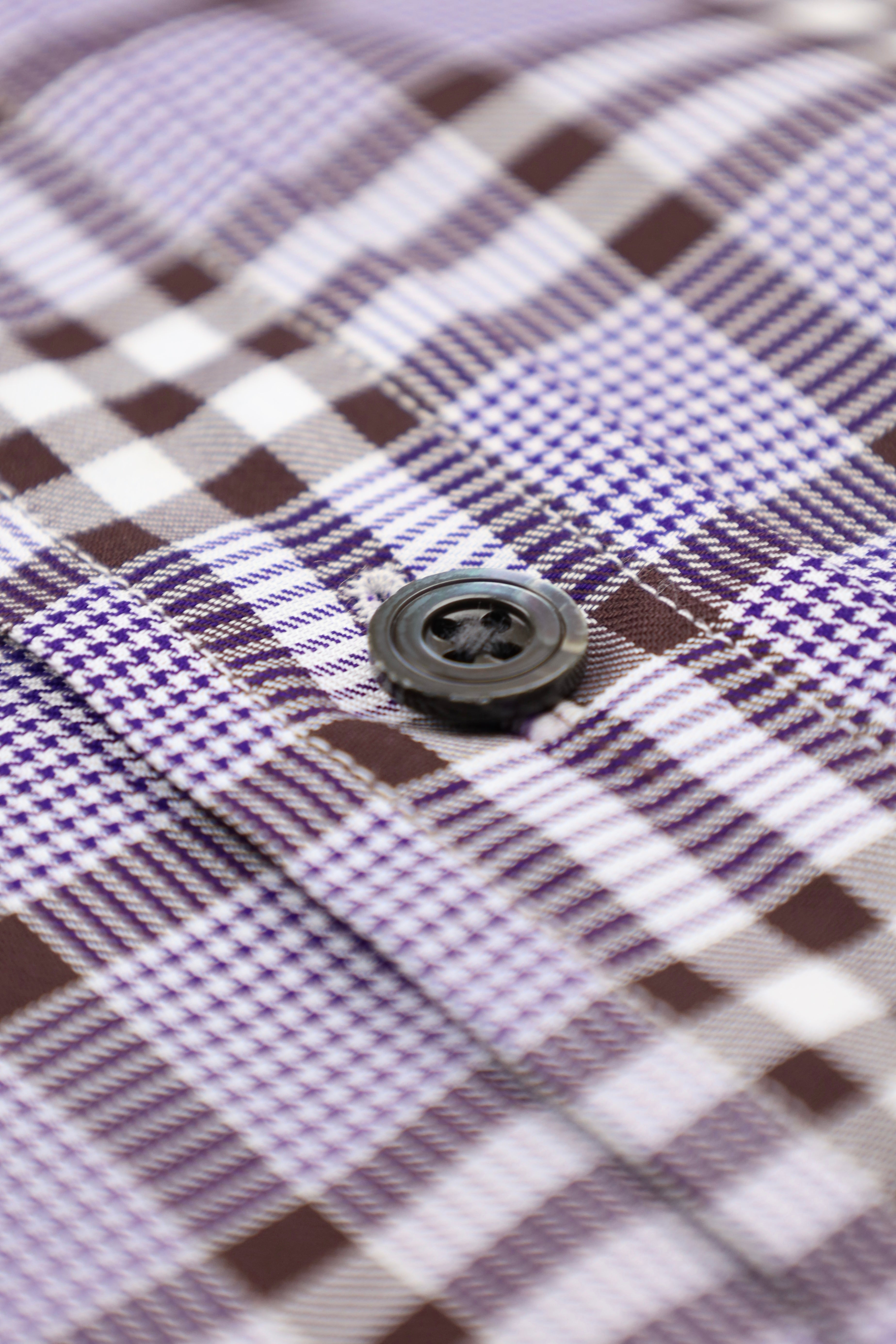 Tom Ford Purple Overcheck Shirt