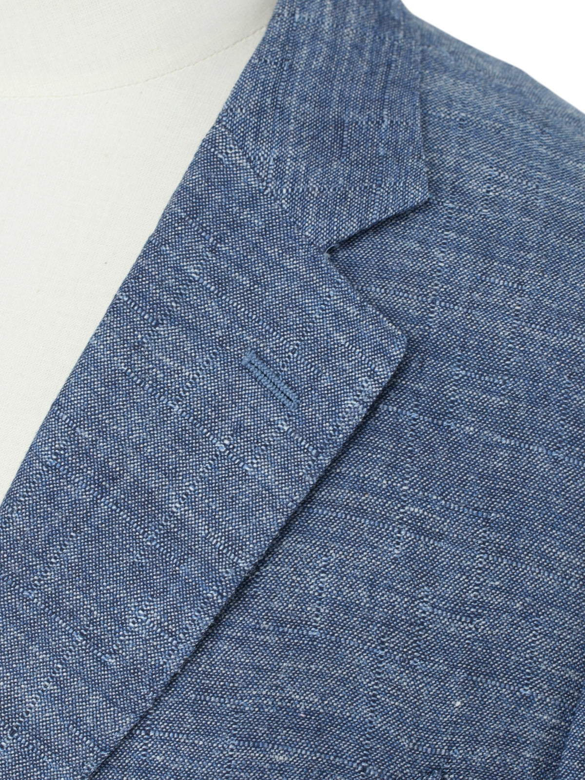 Isaia Light Blue Wool, Silk & Linen Pinpoint Summer Jacket
