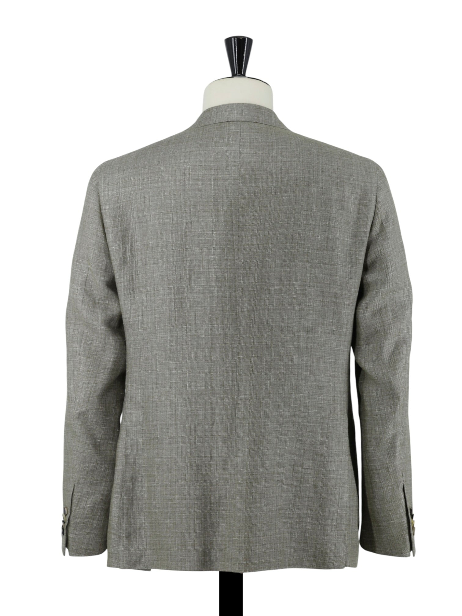 Caruso Light Sage Green Linen & Wool Plain-Weave Aida Jacket