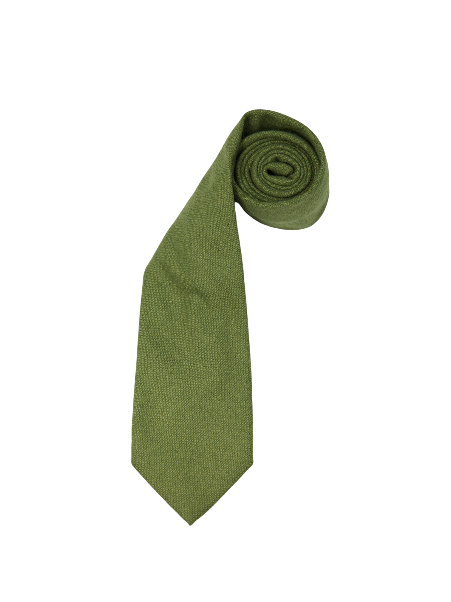 E. Marinella Green Cashmere Tie