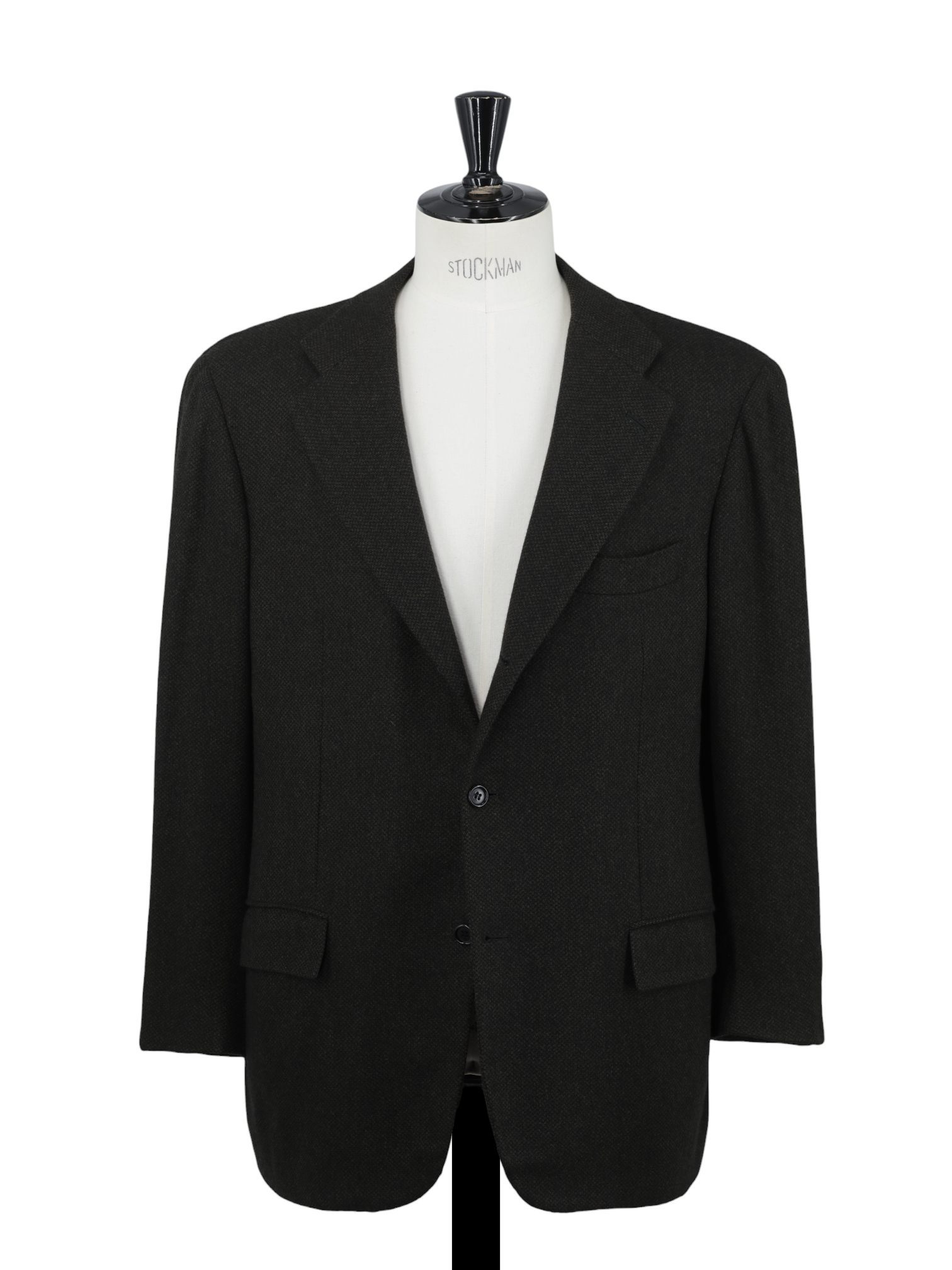 Kiton Dark Green Pure-Cashmere Micro-Pattern Jacket