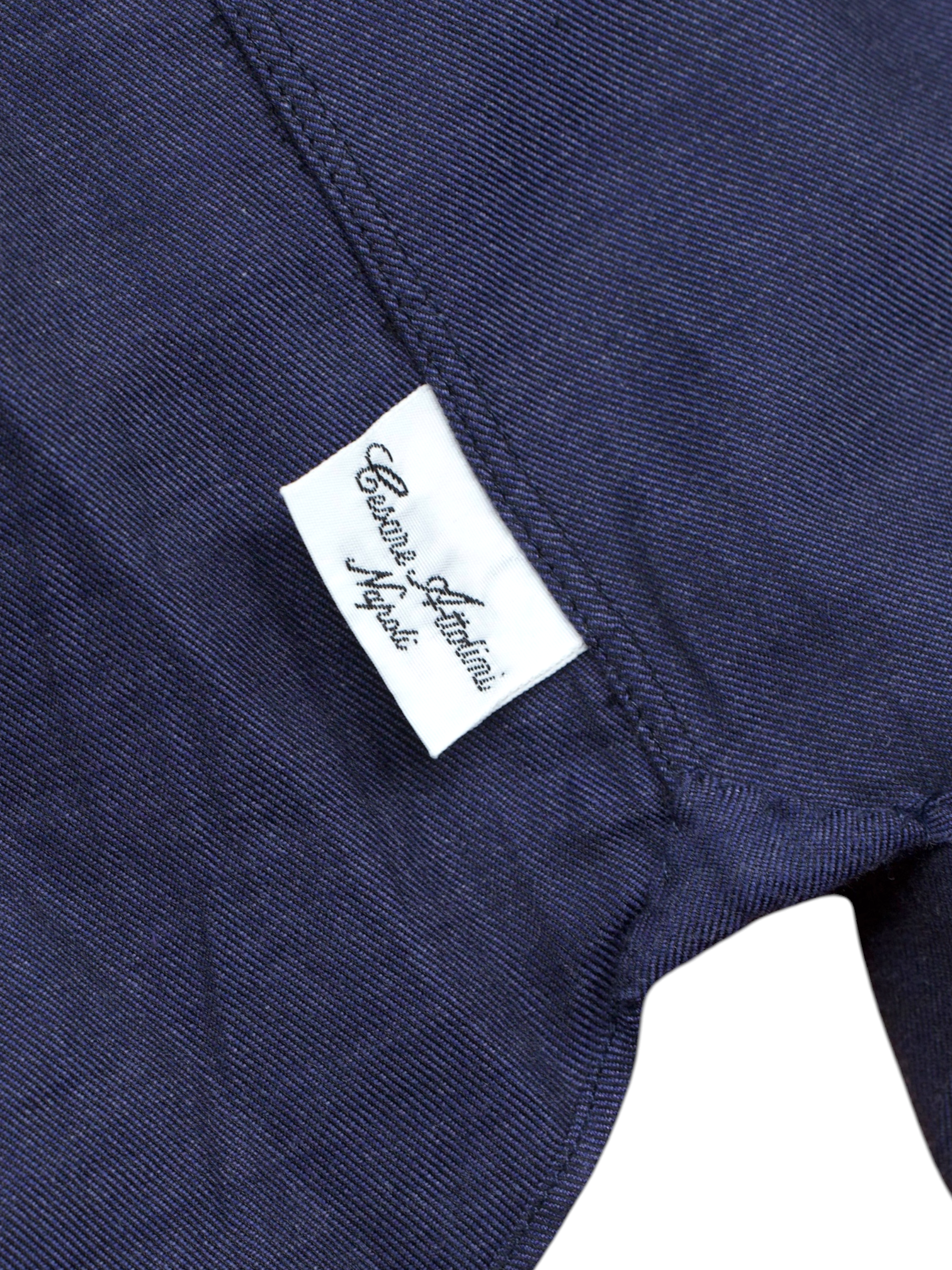 Cesare Attolini Dark Steel-Blue Softly Brushed-Cotton Twill Shirt