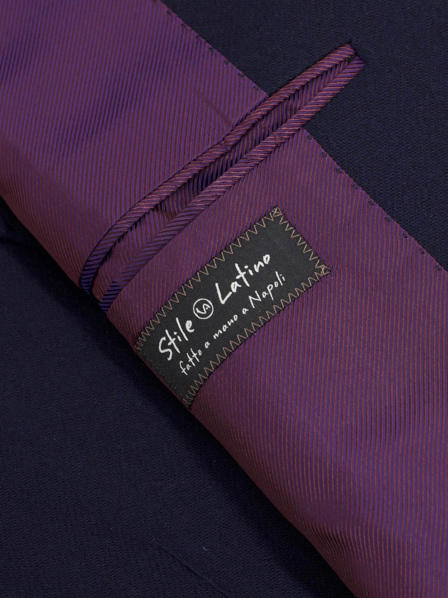 Stile Latino Navy Brushed-Wool Twill Jacket