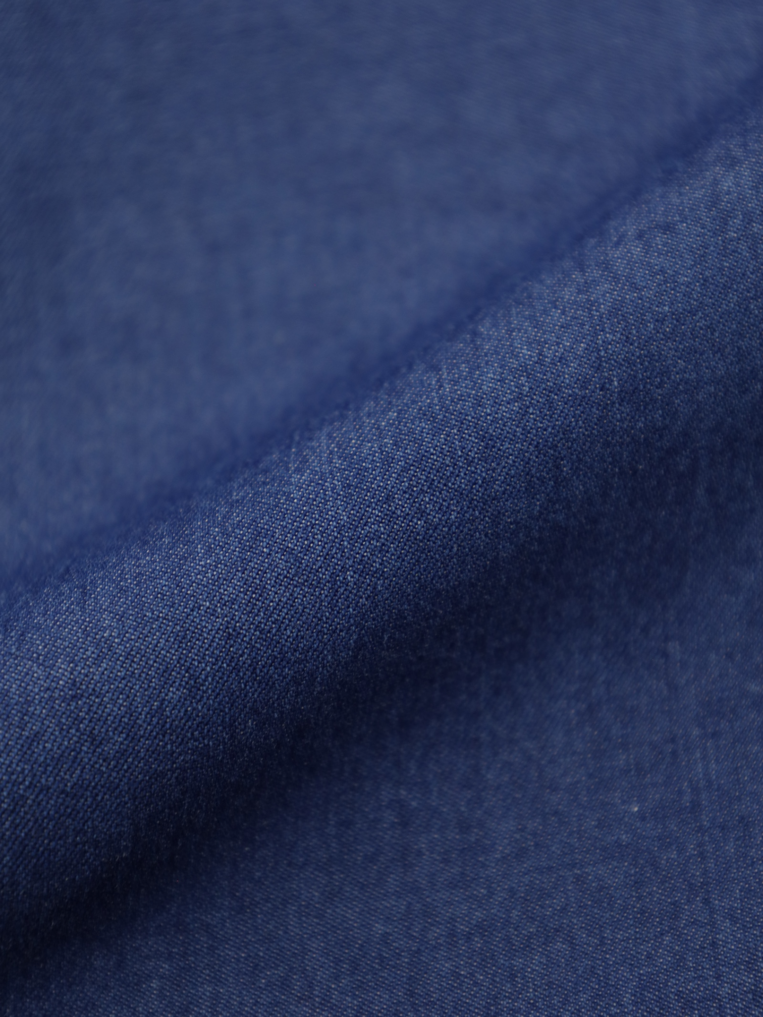 Kiton Denim Blue Chambray Cotton Shirt