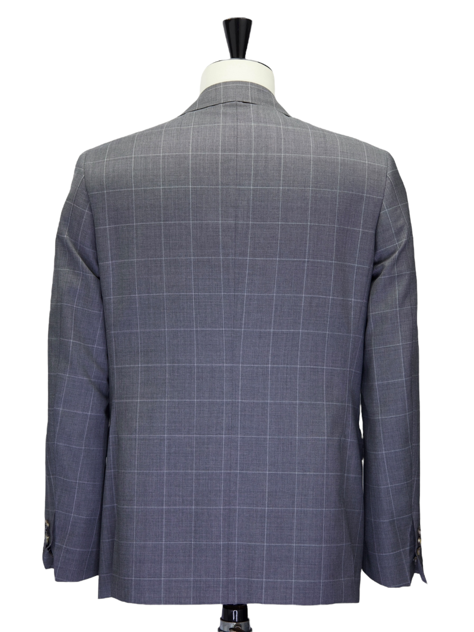 Canali Grey Wool Windowpane Suit + Extra Trousers