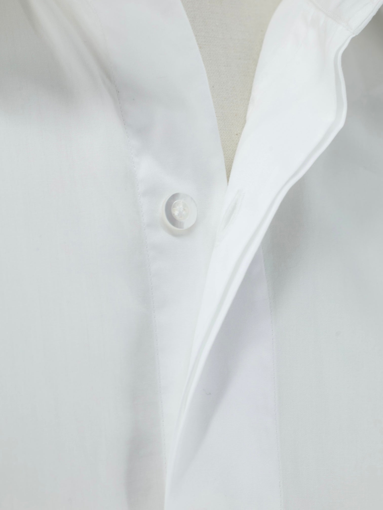 Fray White Poplin-Cotton French-Cuff Tuxedo Shirt