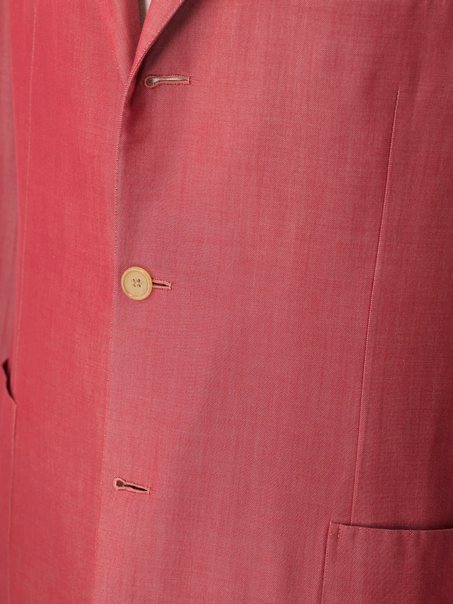 Brioni Coral Pink Silk & Cotton Twill "Prossimo" Summer Jacket