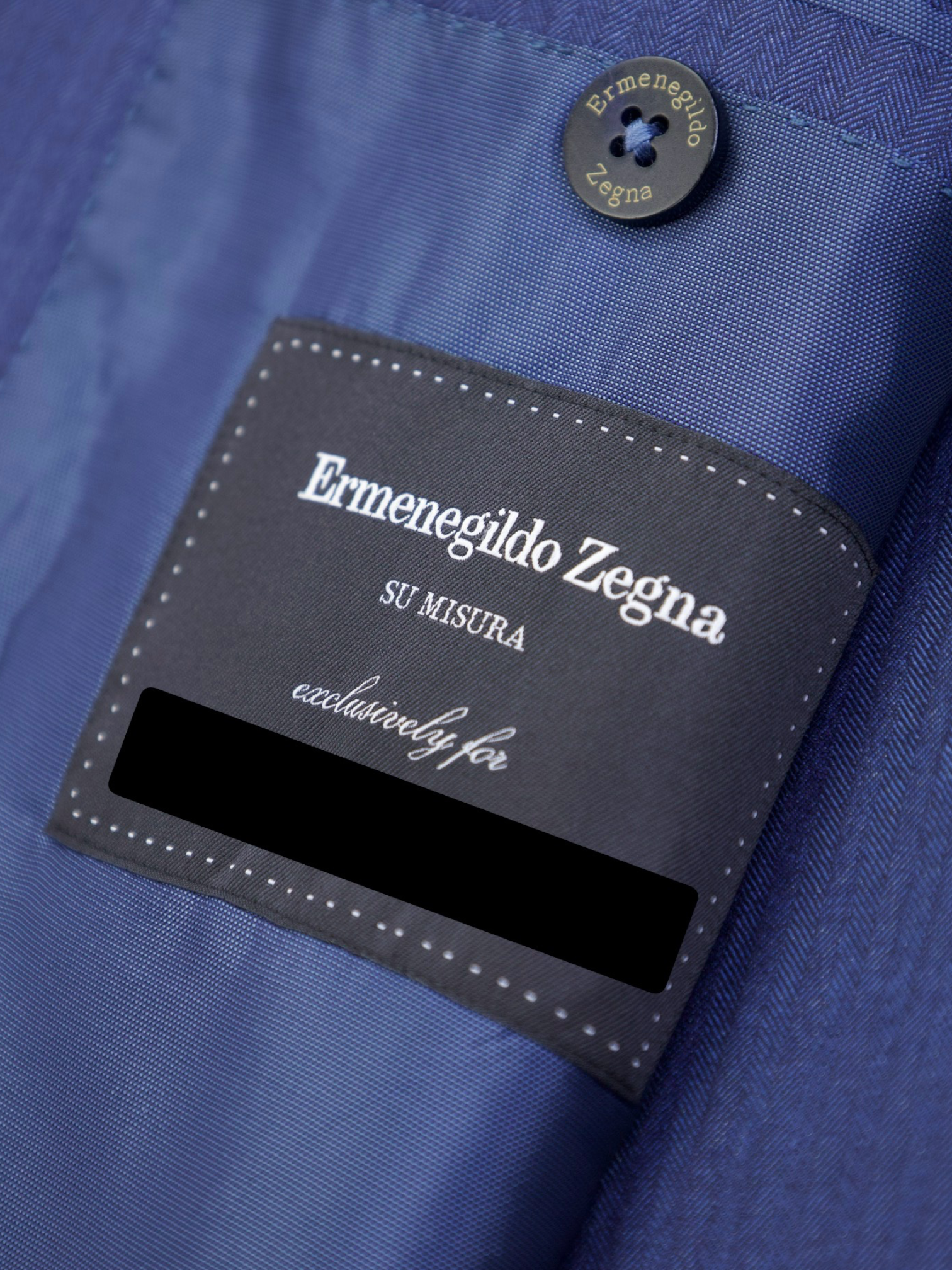 Ermenegildo Zegna Petrol Blue Trofeo 600 Wool & Silk Herringbone Suit