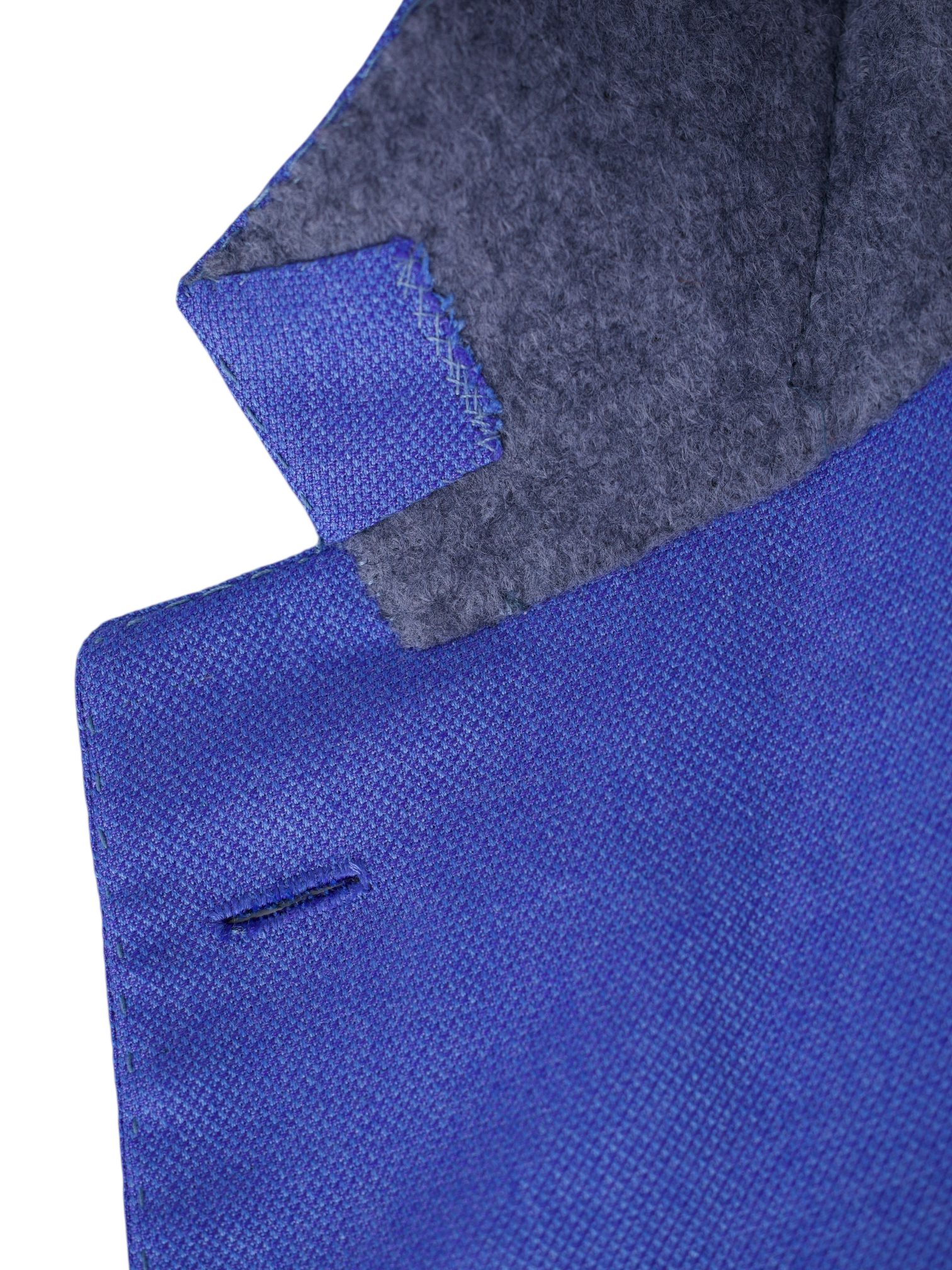 Kiton Cobalt Blue Cashmere & Silk Micro-Pattern Jacket