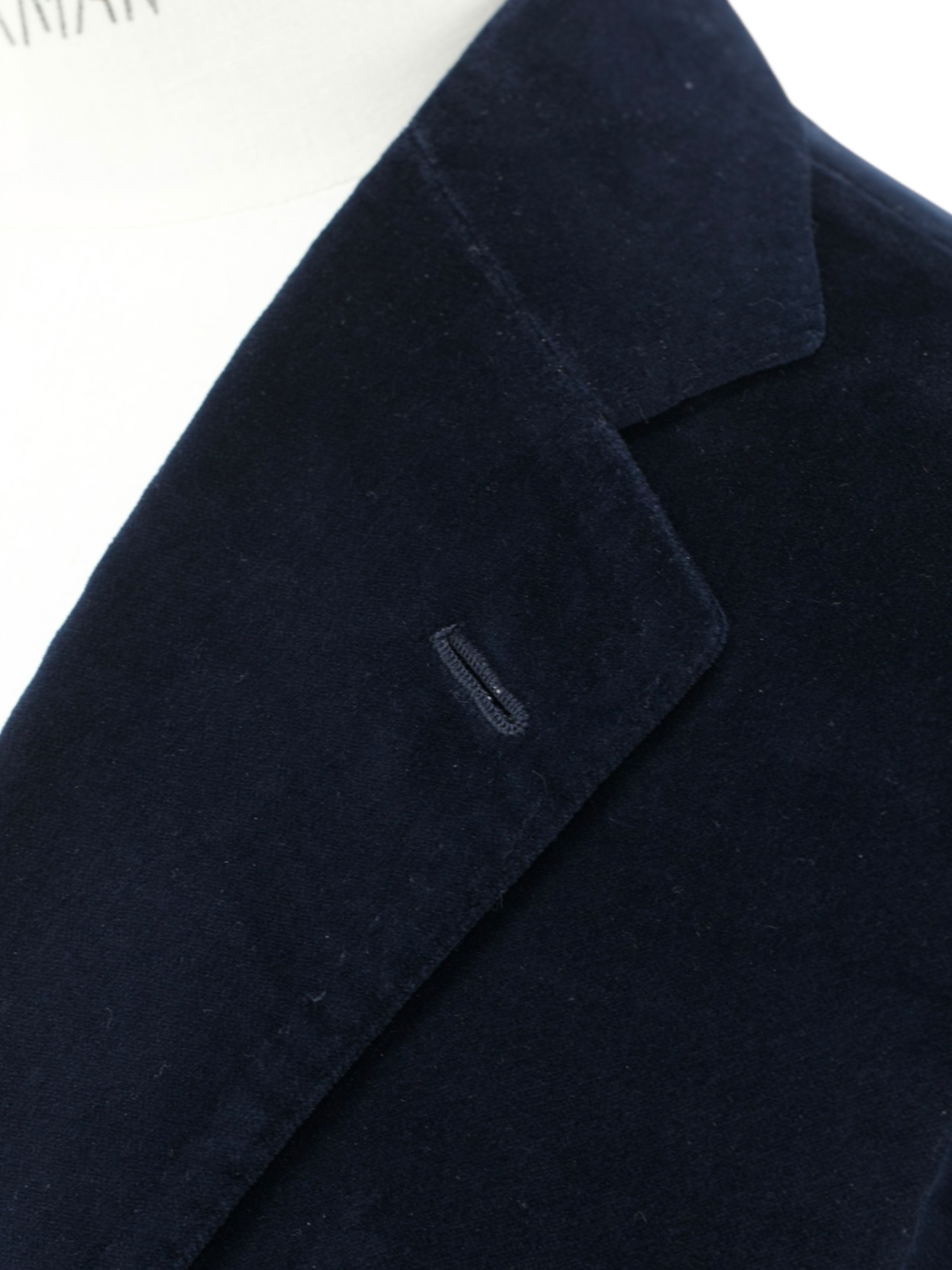 Cesare Attolini Navy Cotton & Cashmere Velvet Dinner Smoking Jacket