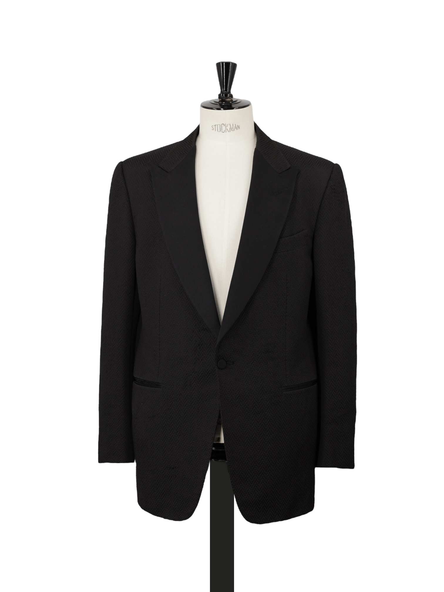 Tom Ford Black Cotton & Silk Blend Micro-Structure Smoking Jacket