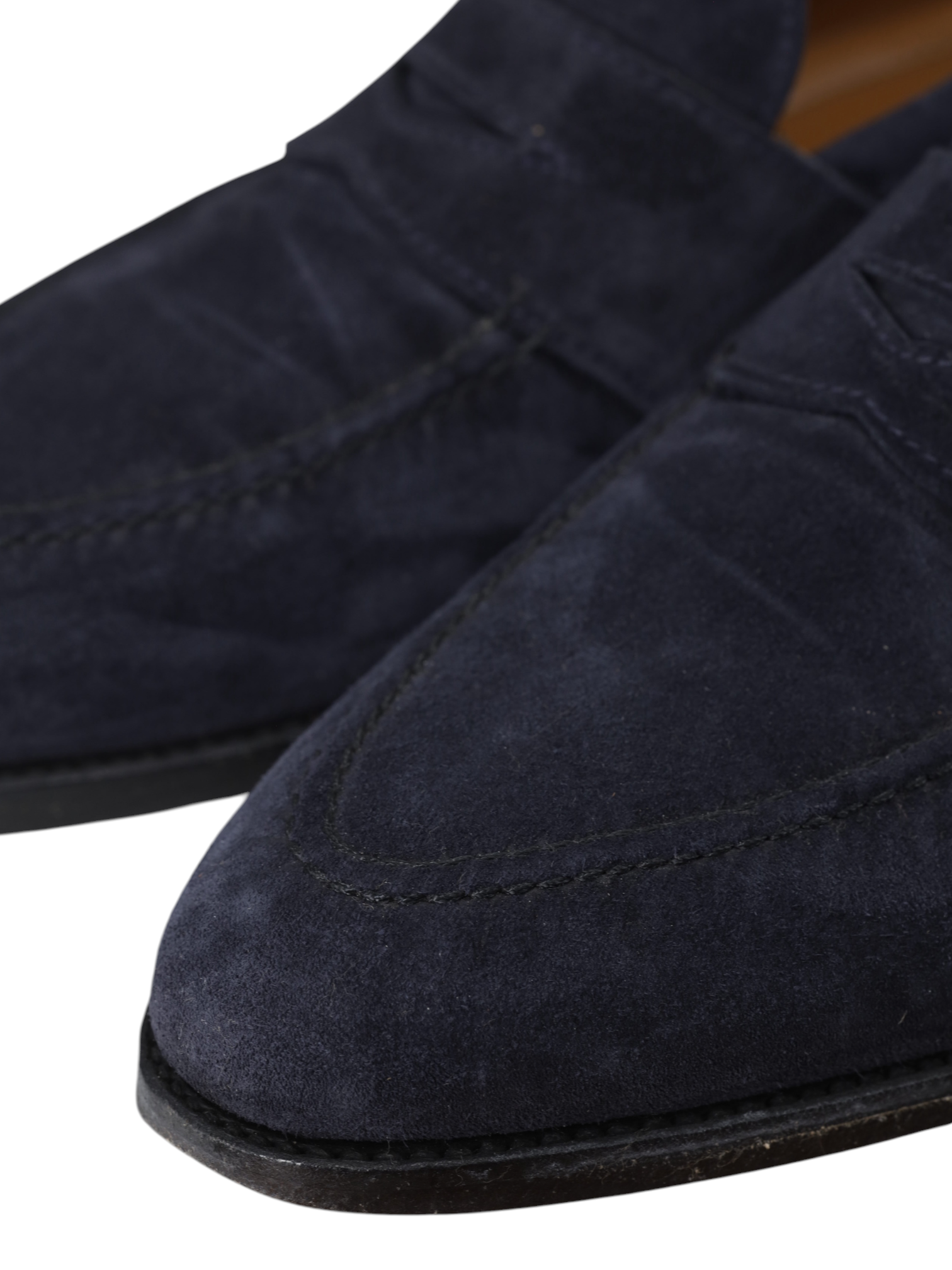 Bontoni Dark Blue Suede Principe Penny Loafer + Belt
