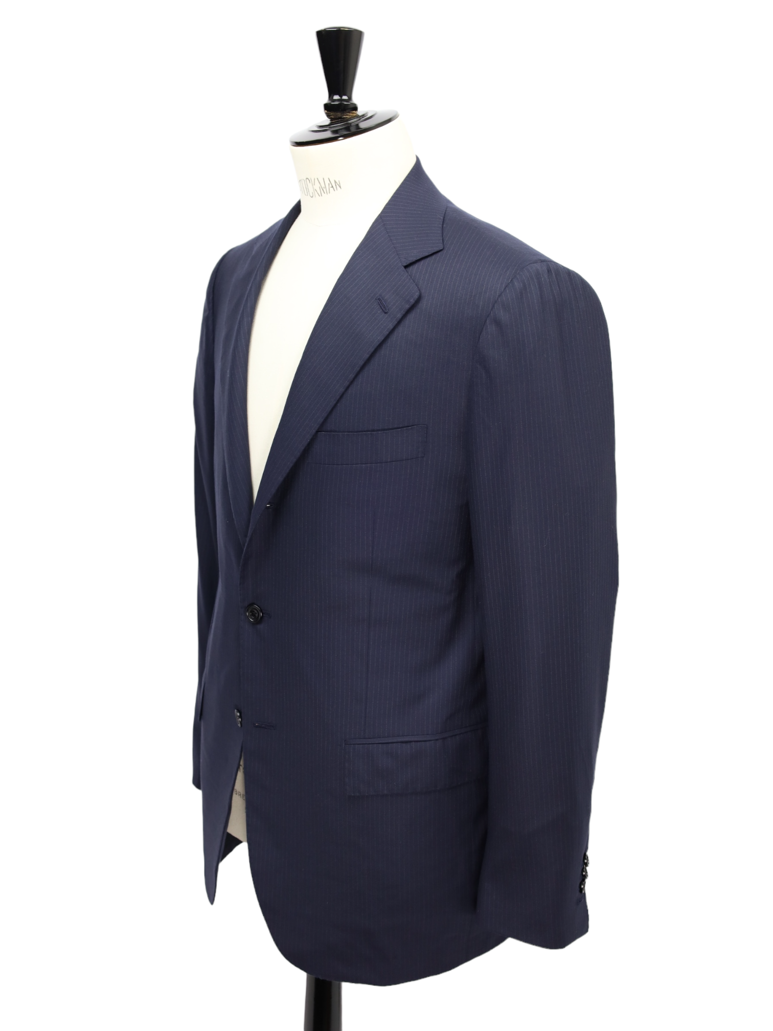 Kiton Navy 15-Micron Pinstripe Suit