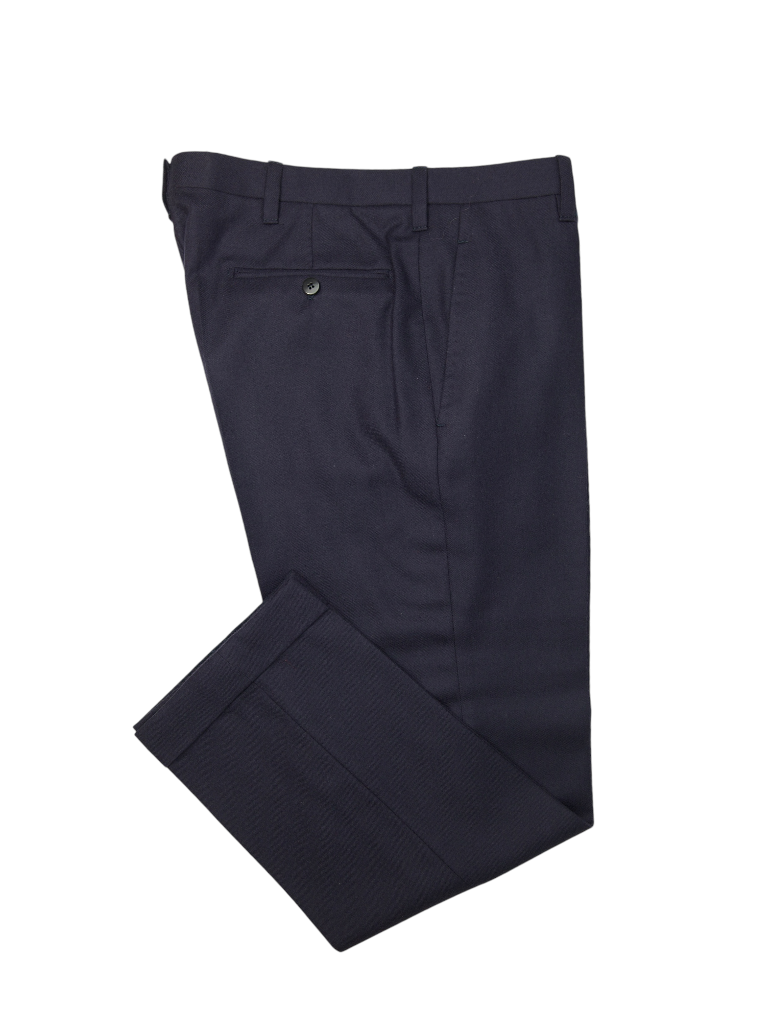 Cesare Attolini Navy Wool Flannel Sartorial Trousers