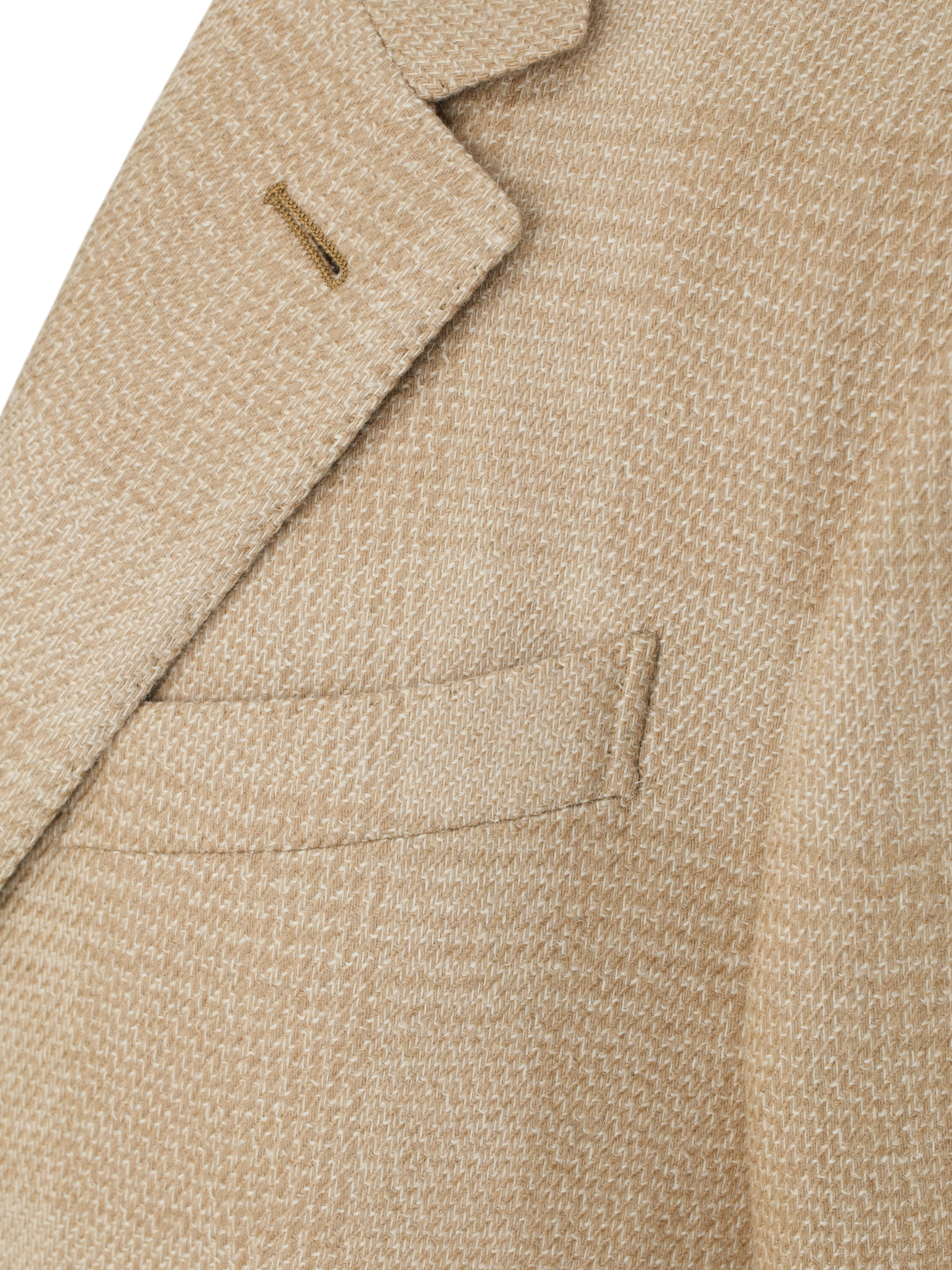 Ermenegildo Zegna Light Brown Camel Prince of Wales Easy Light Jacket