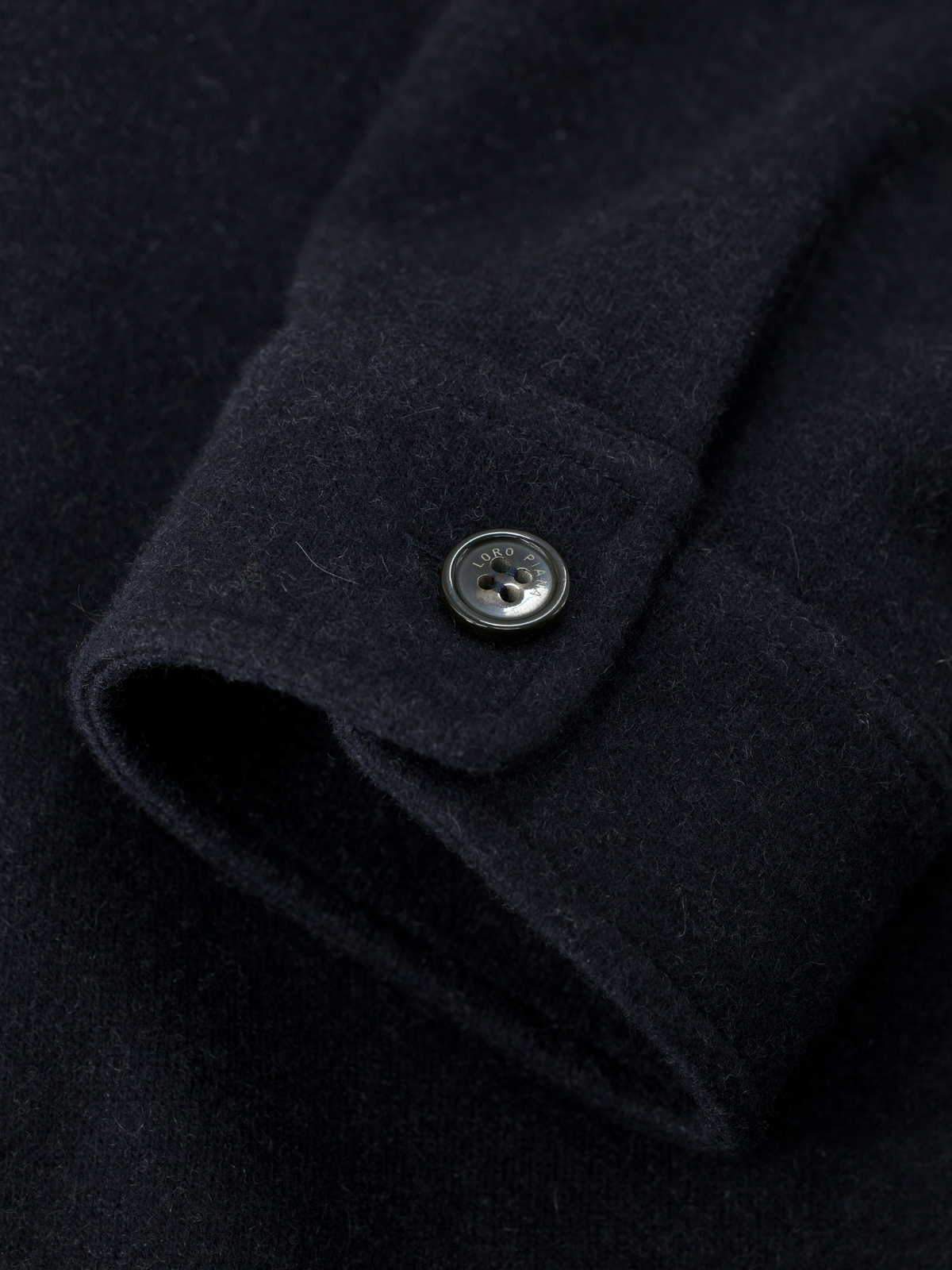 Loro Piana Navy Jersey Novalis Cashmere Overshirt Jacket