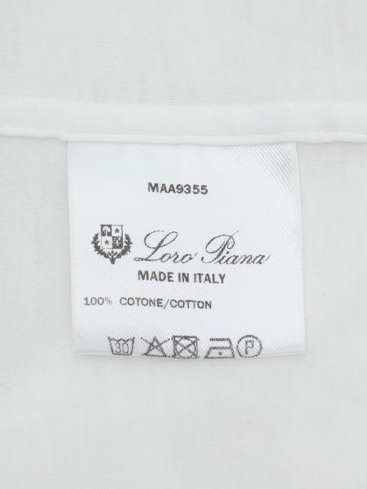 Loro Piana White Cotton Flannel Knitted Andrew Shirt
