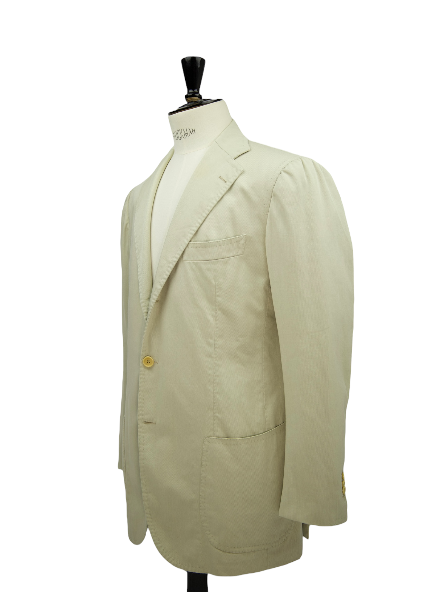 Cesare Attolini Beige Cotton Twill Unlined Jacket