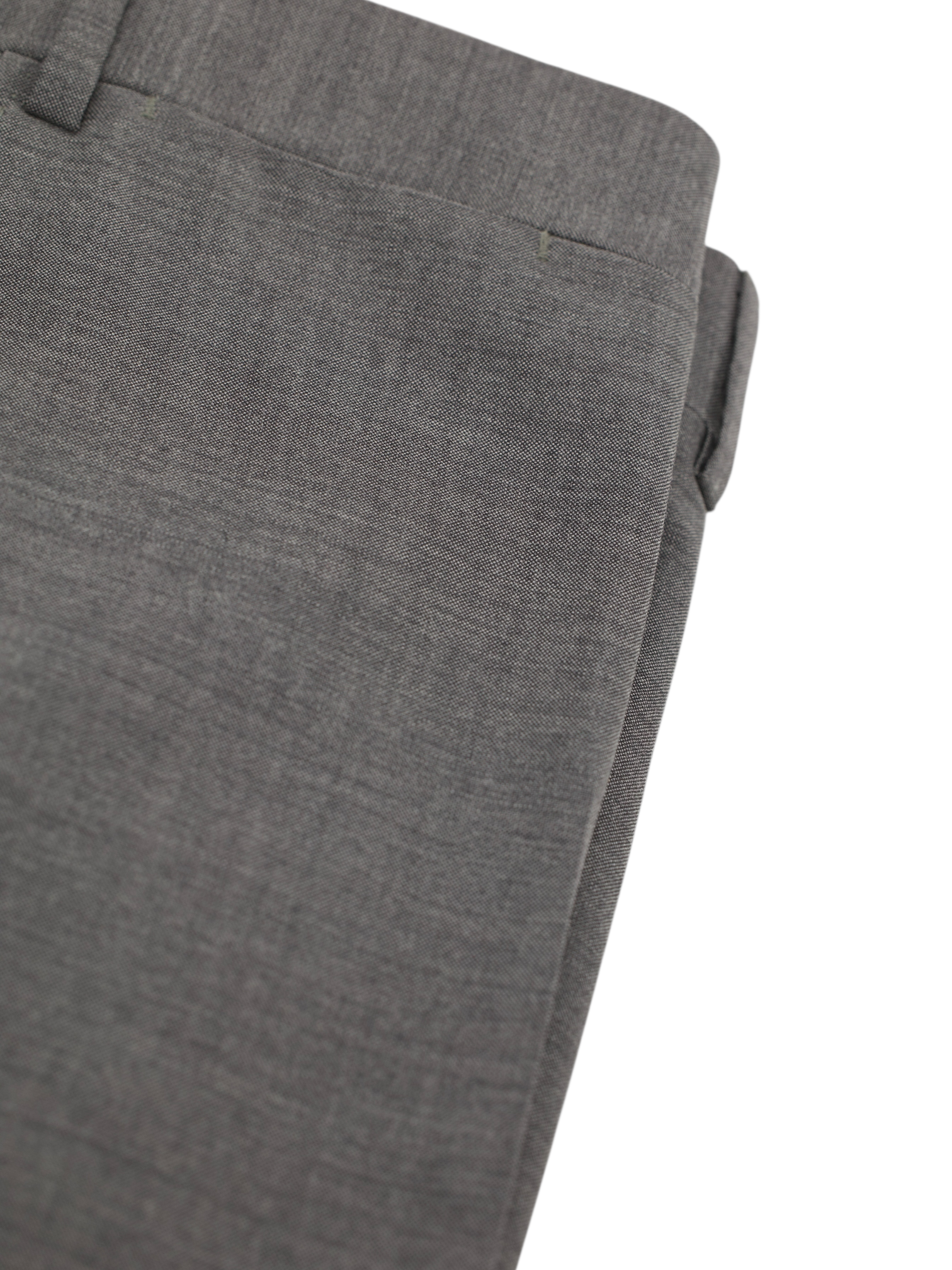 Canali Grey Waterrepellent Wool Travel Pinpoint Trousers