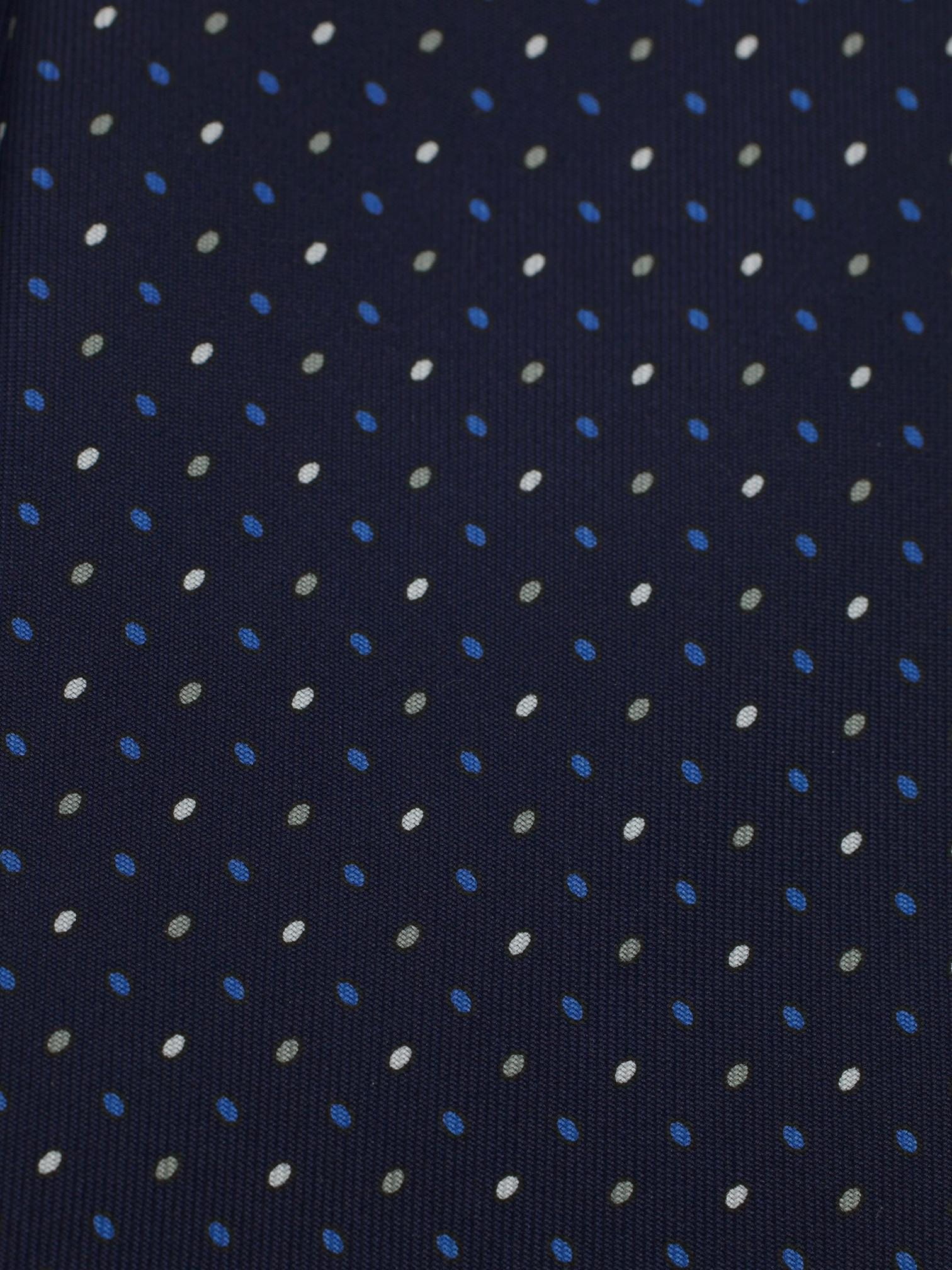 E.Marinella Navy & Light Blue Silk Geometric Tie