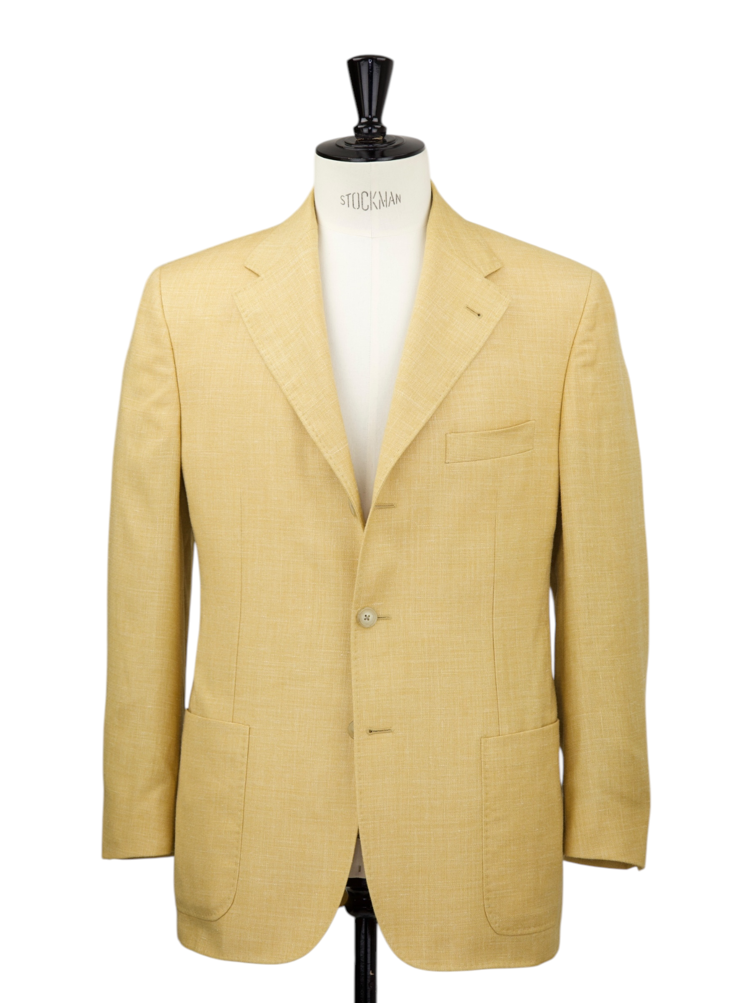 Corneliani Peach Wool, Silk & Linen Hopsack Jacket