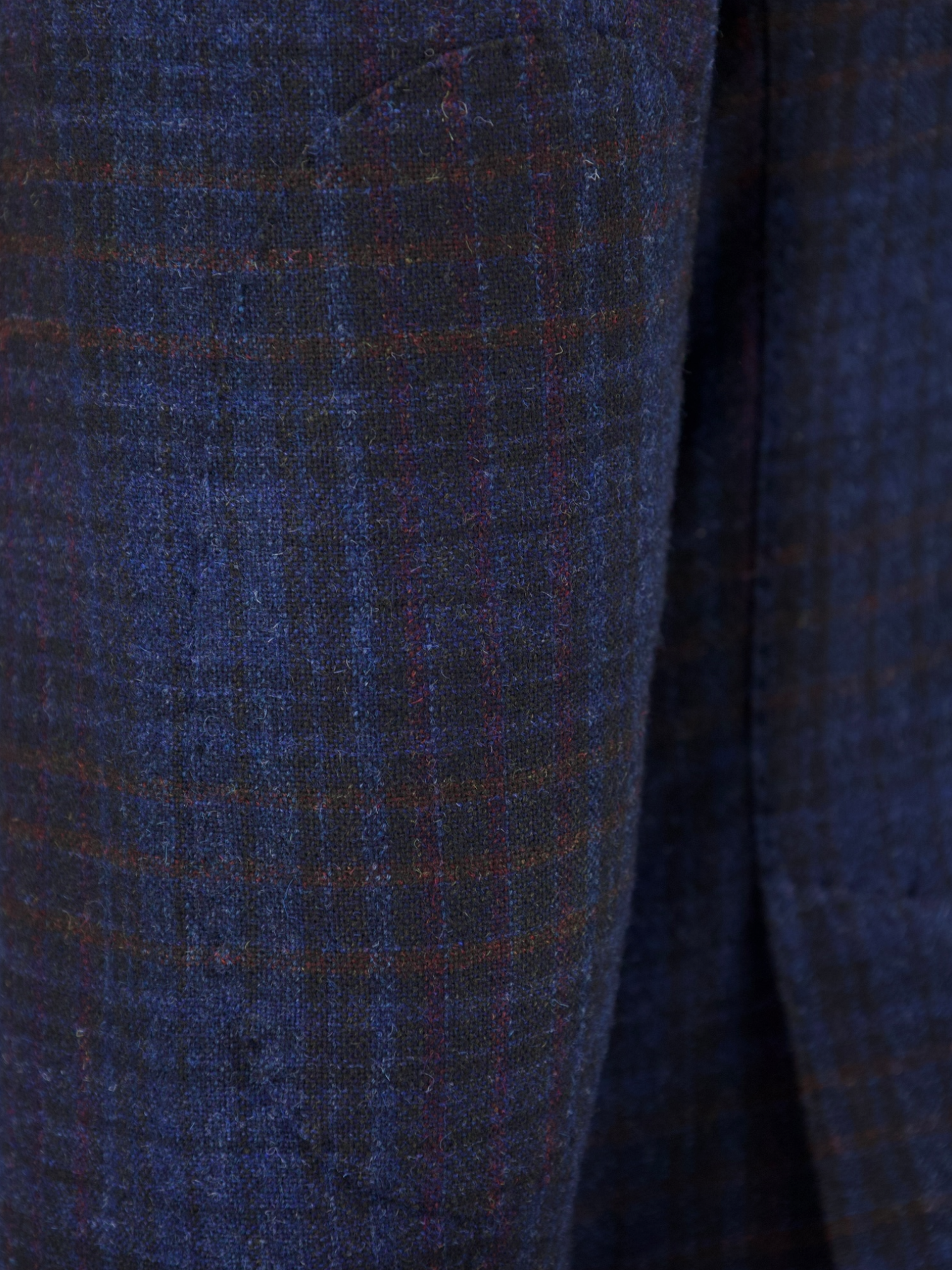 Ermenegildo Zegna Dark Blue & Purple Wool, Alpaca & Cashmere "Trofeo Tweed" Jacket