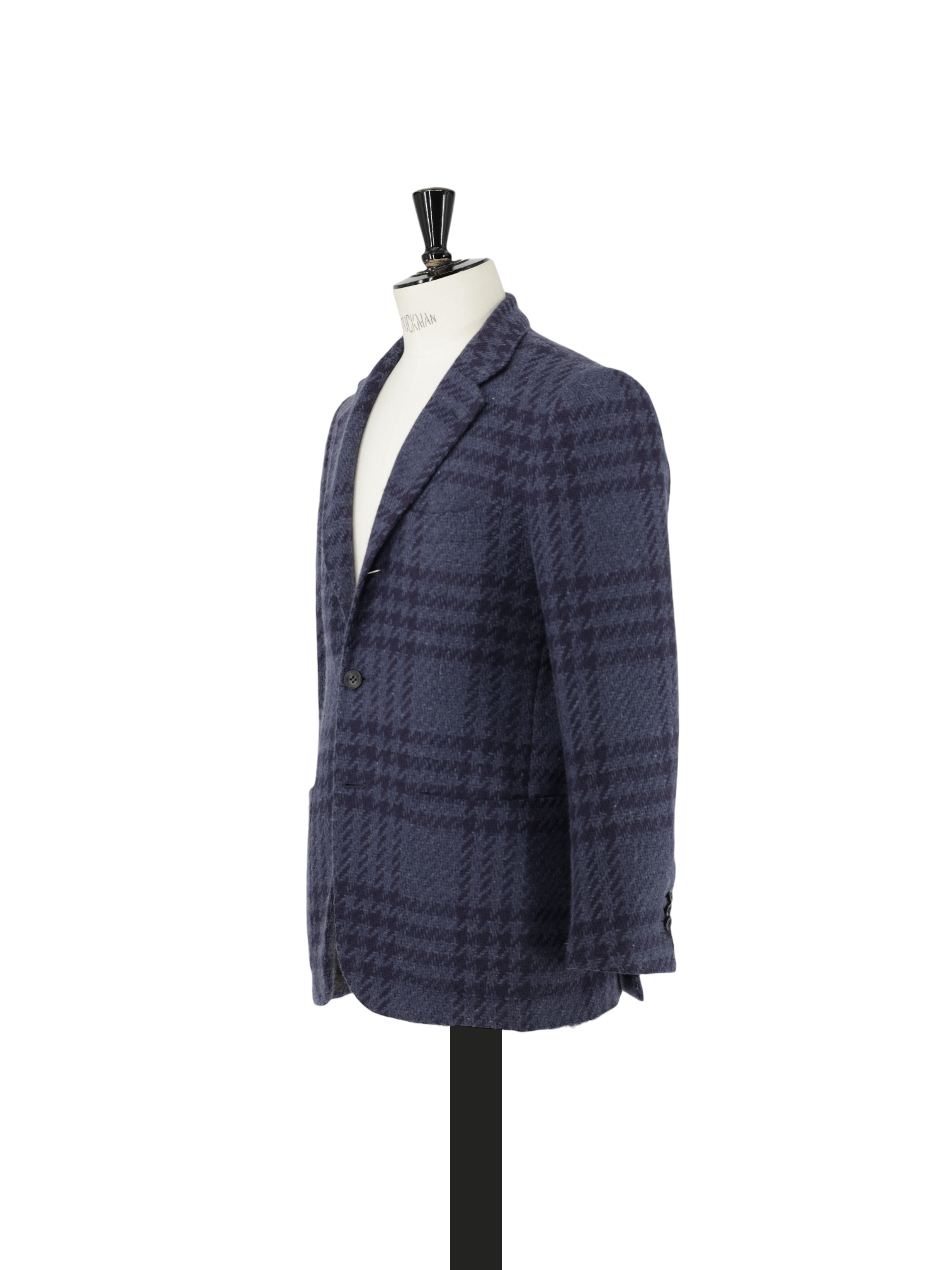 Kiton Blue Pure Plushy-Cashmere Prince de Galles Winter Jacket