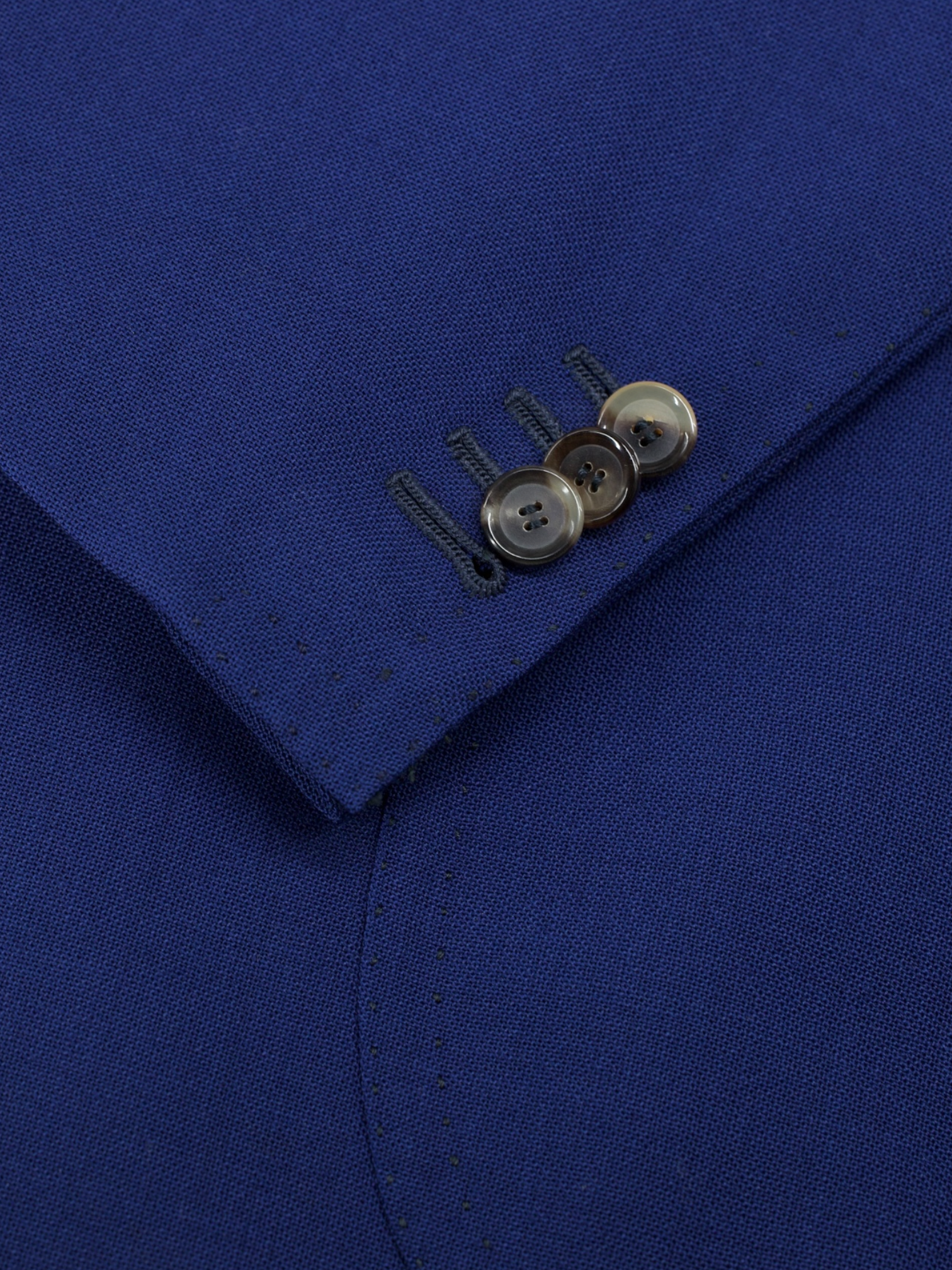Cesare Attolini Royal Blue High-Spun Wool Basket-Weave Suit