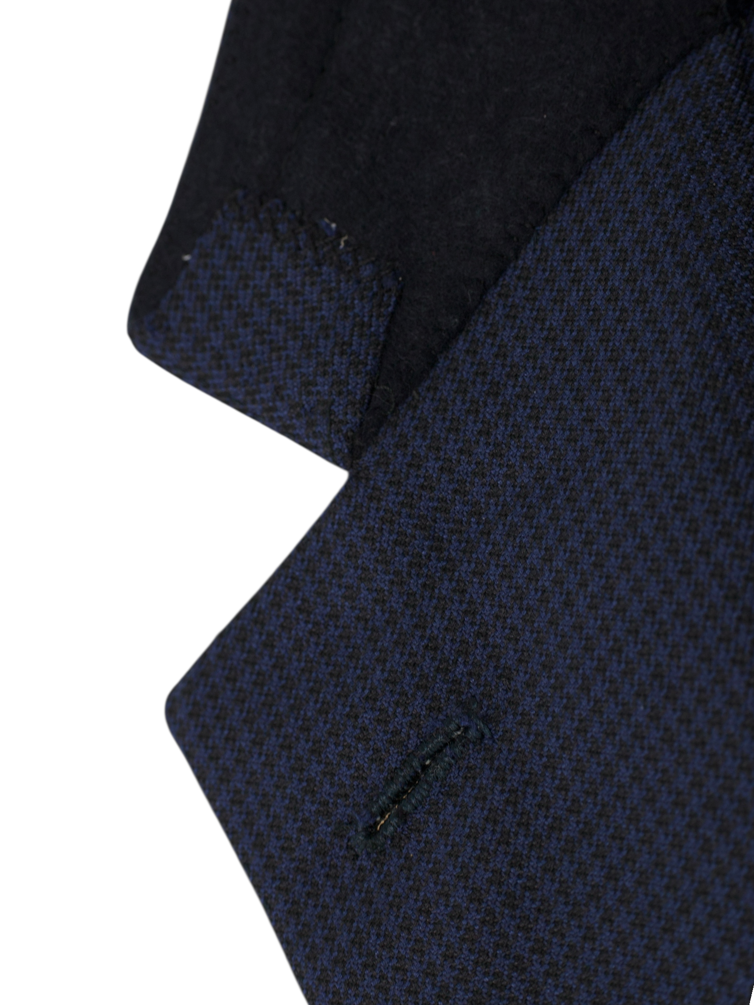 Brioni Dark Blue Silk & Wool Pied de Poule Palatino Jacket