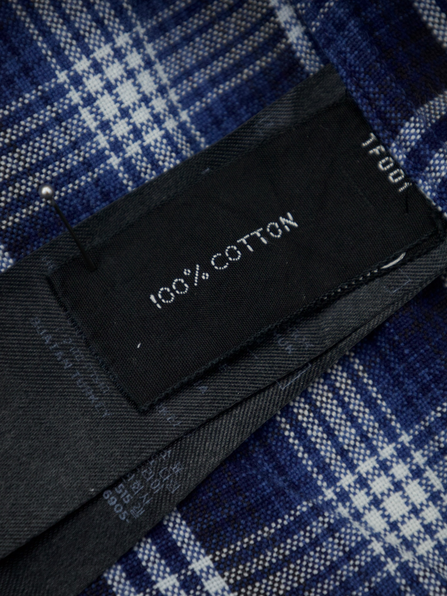 Tom Ford Blue Cotton Tartan-Check Overshirt