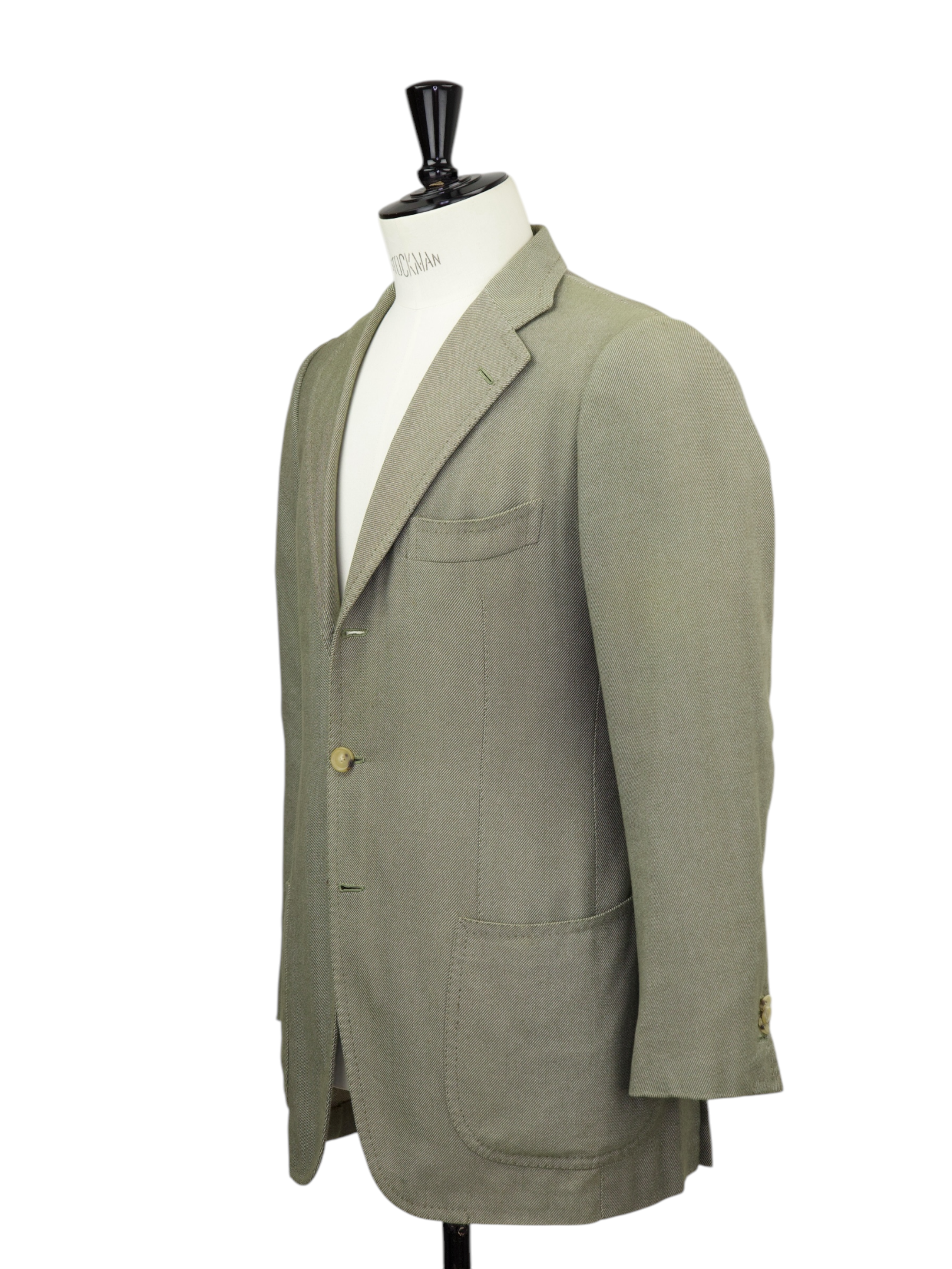 Cesare Attolini Muted Green Soft-Cotton Twill Jacket