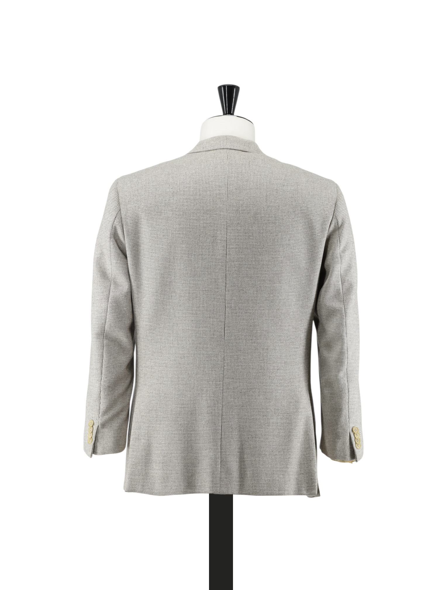 Isaia Light Grey Wool & Cashmere Micro-Pattern Jacket