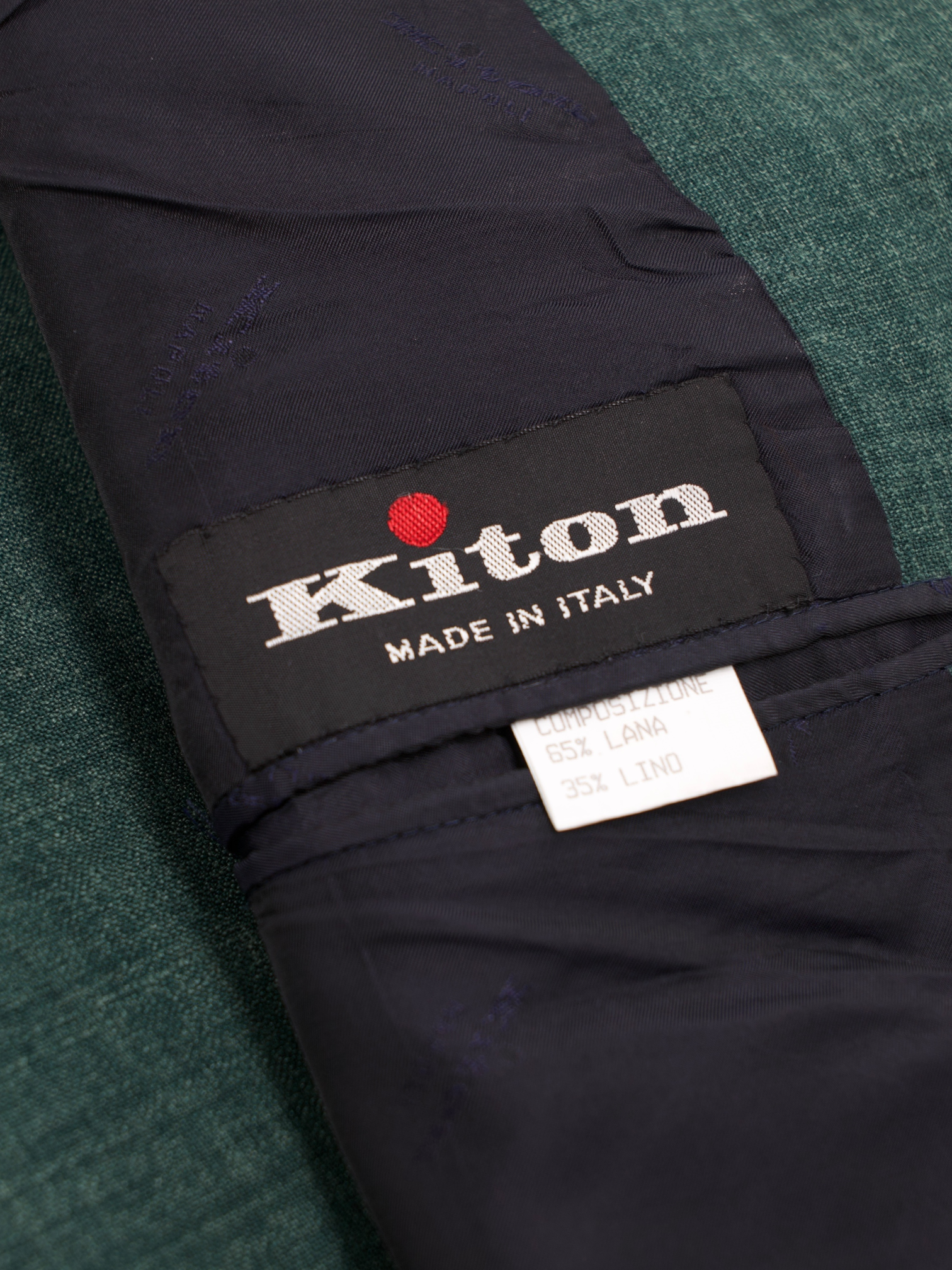 Kiton Verdigis Green Wool & Linen Melange Jacket