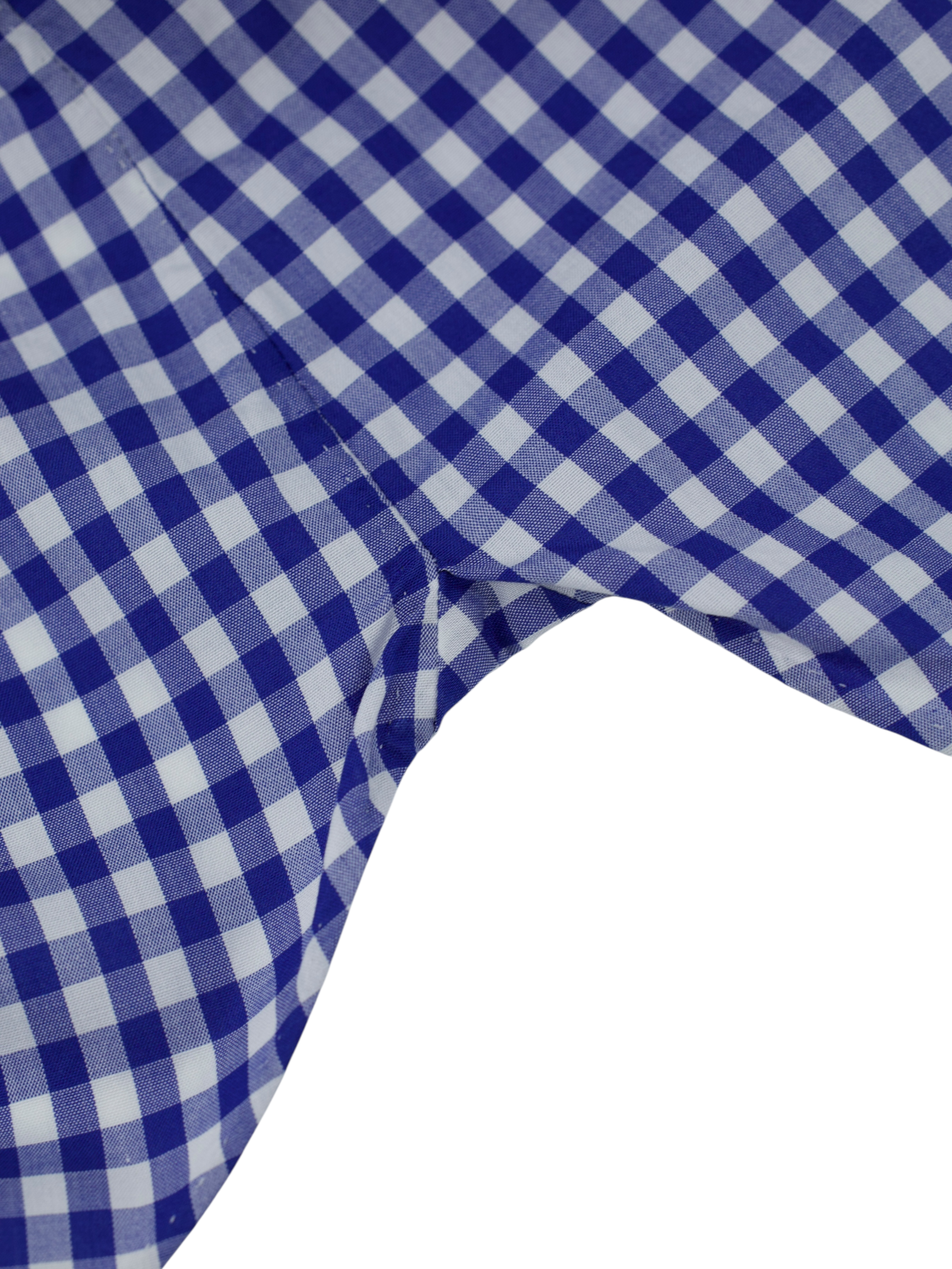 Kiton Blue & White Cotton Gingham Check Shirt