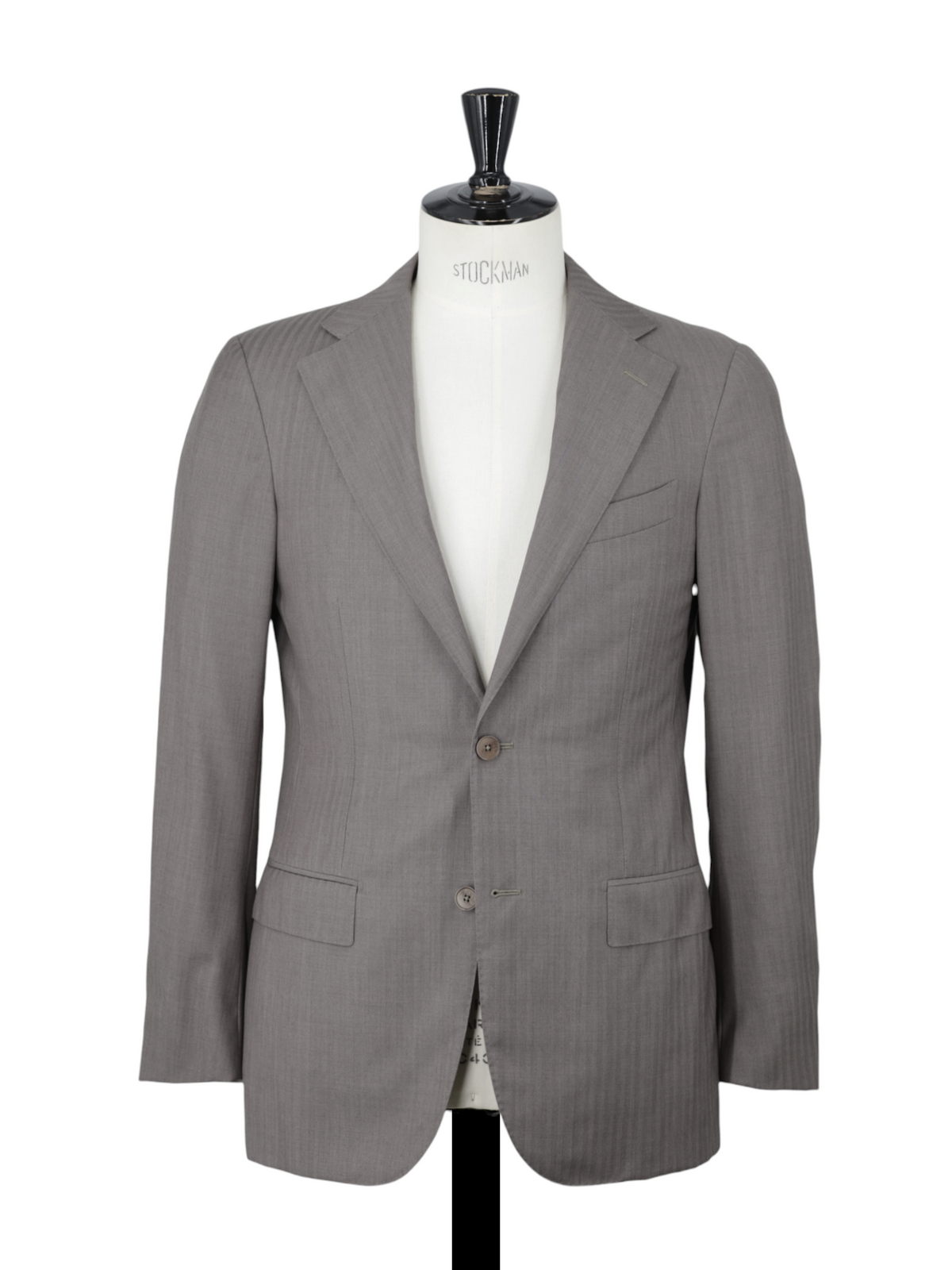 Ermenegildo Zegna Warm Taupe 4-Seasons Trofeo-Wool Herringbone Suit