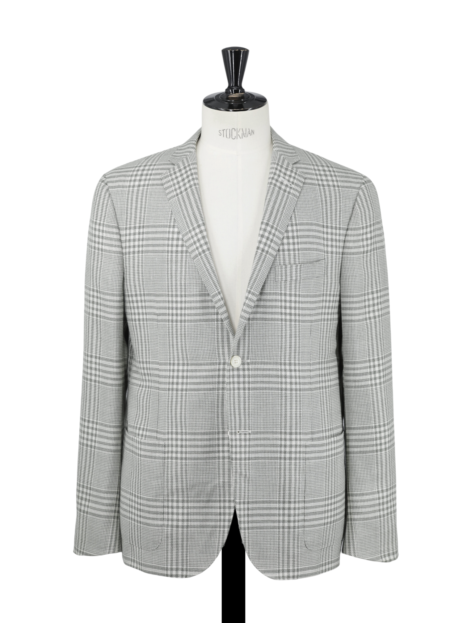 Corneliani Muted Green Wool, Silk & Linen Glenplaid Jacket