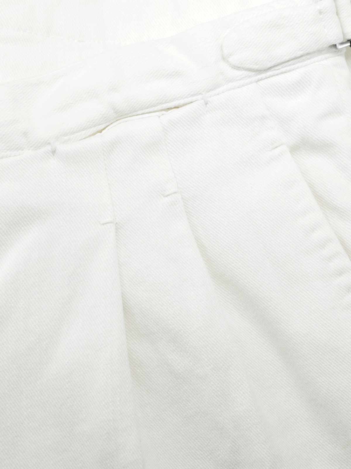 Cesare Attolini White Heavyweight Cotton-Stretch Twill Sartorial Trousers
