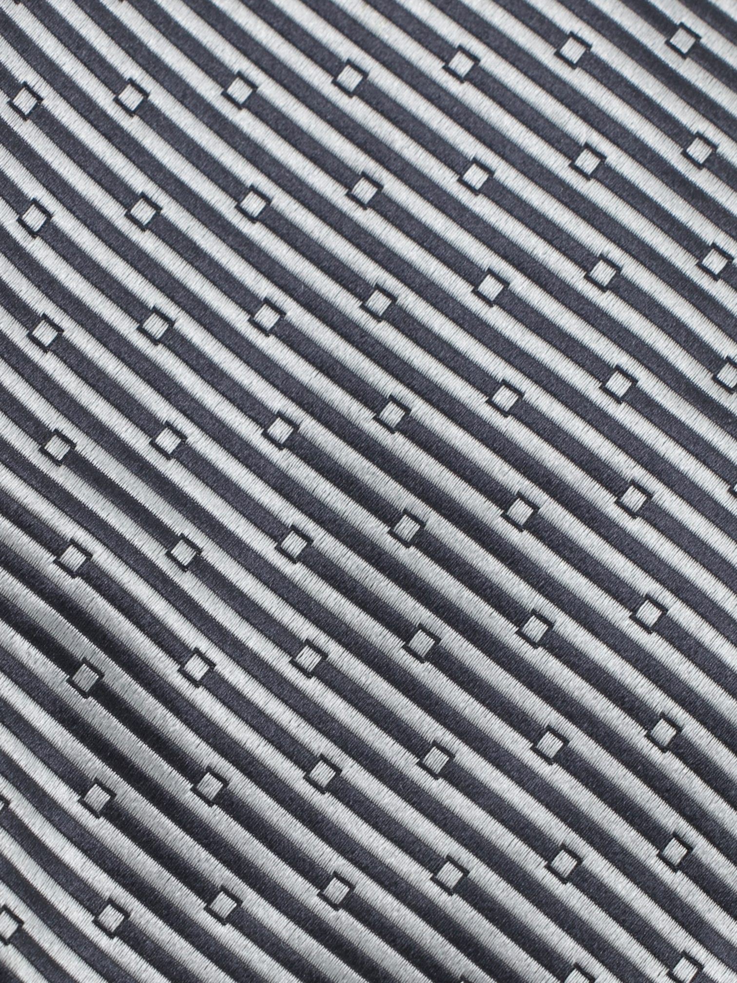 Brioni Anthracite & Light Grey Silk Multi-Pattern Tie