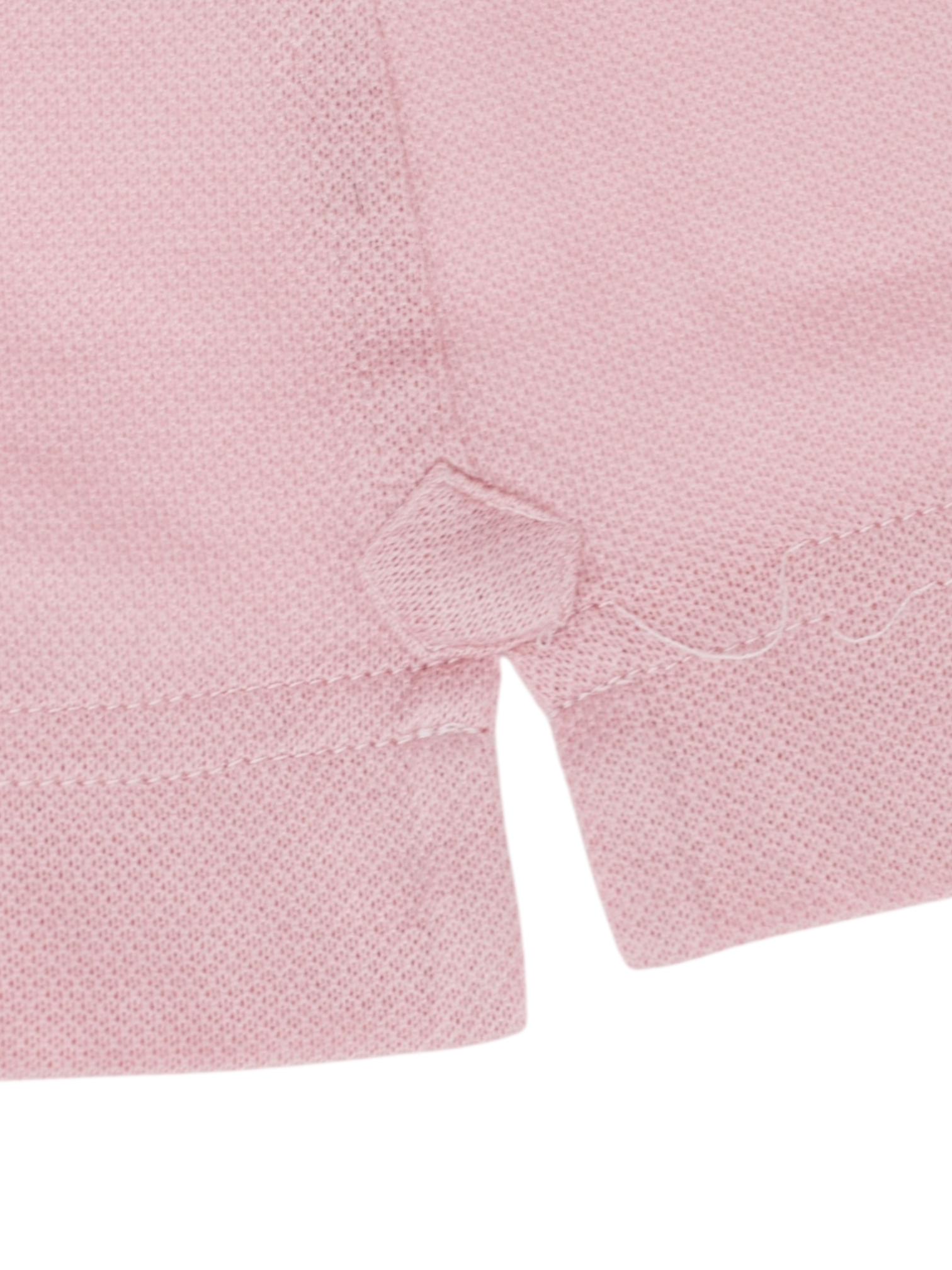 Fray Light Pink Cotton Piqué Knitted Button-Down Shirt