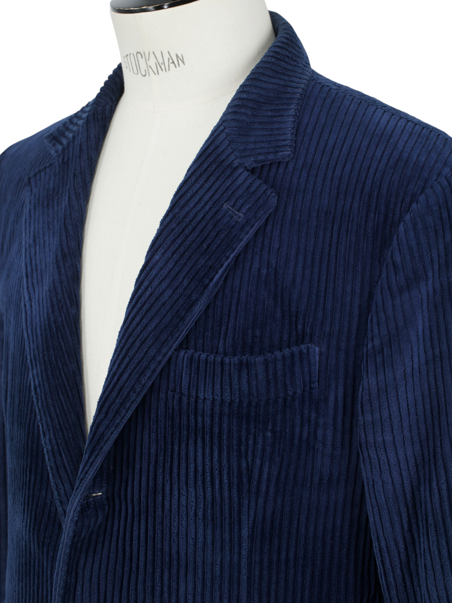 Brunello Cucinelli Dark Blue Pure-Cotton Vulcano-Corduroy Jacket