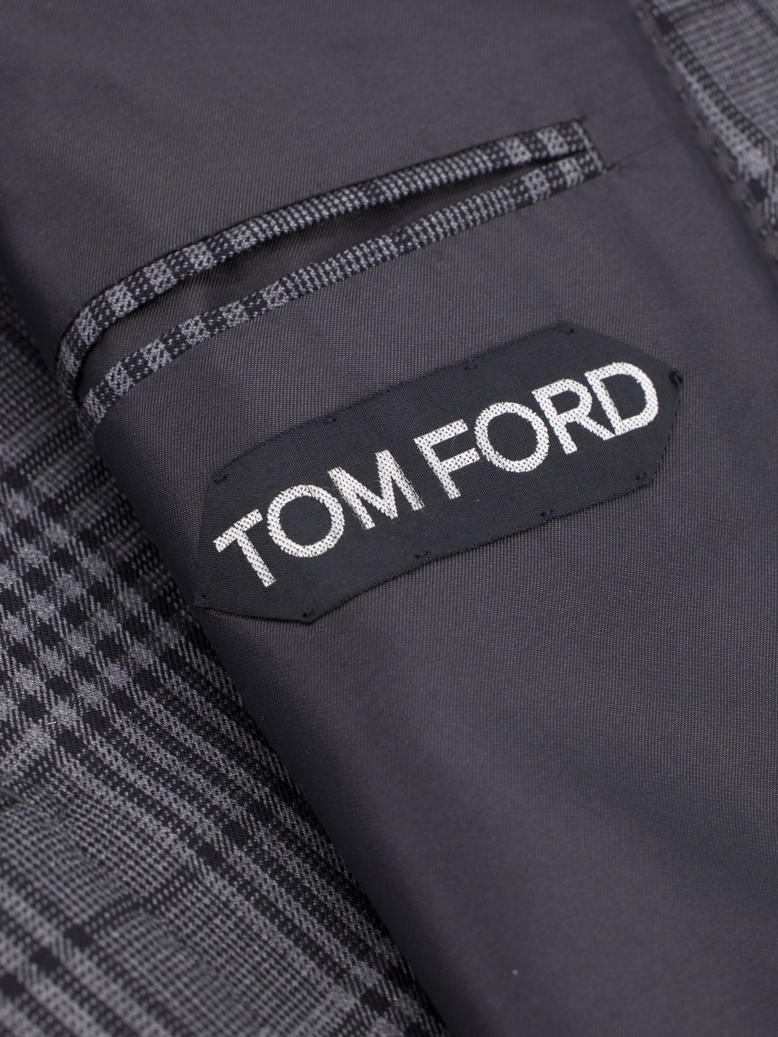 Tom Ford Grey 3-Piece Wool Checkered Windsor Suit