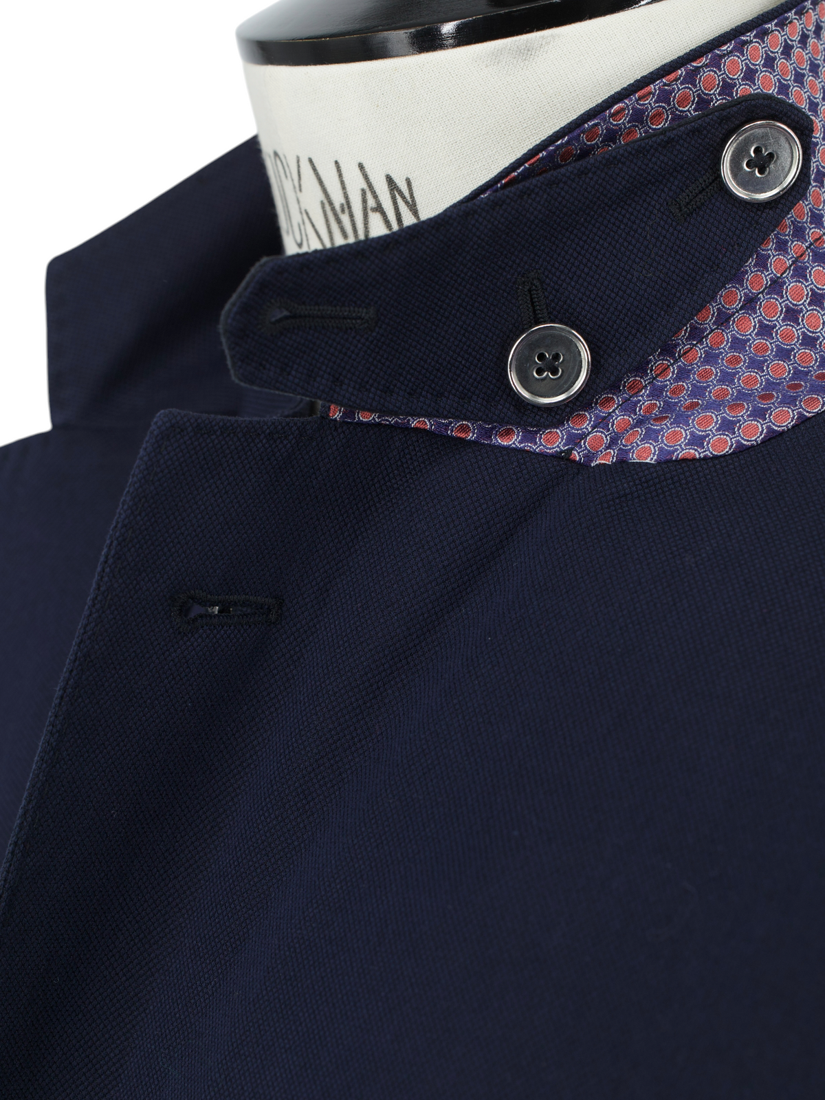 Corneliani Dark Blue Cotton Pinpoint Vespa Jacket